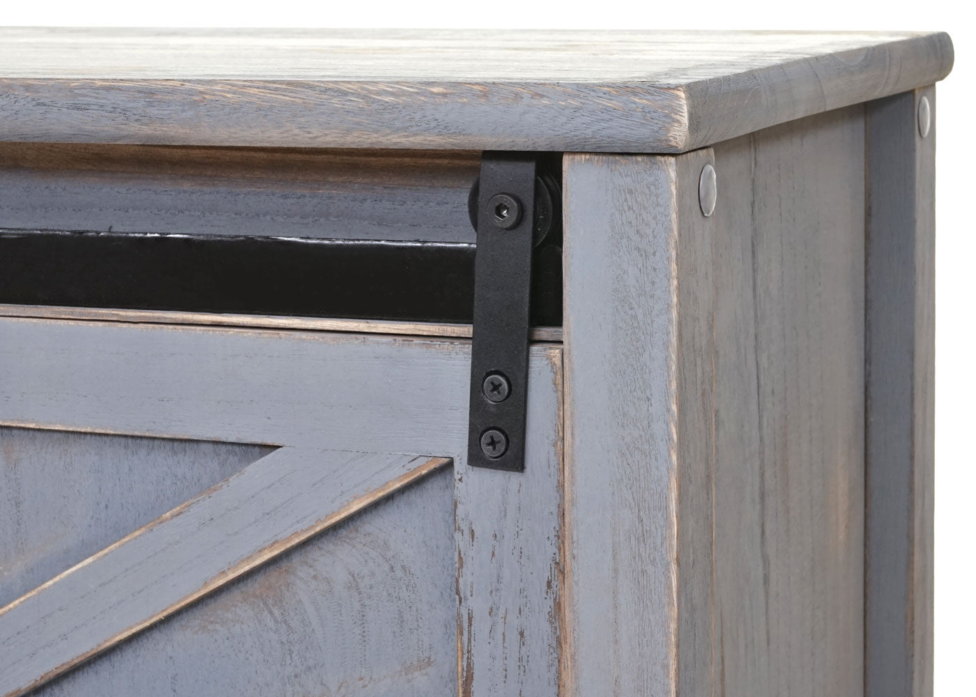 Cosmo Casa - Ladekast - Vintage - Hout - Donkergrijs - 81×102×34 cm