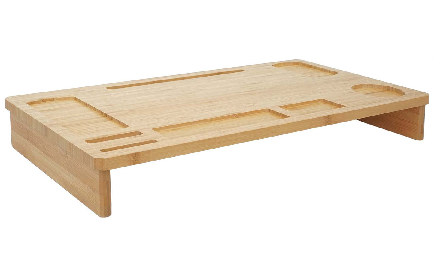 Cosmo Casa - Monitorverhoger - Organizer - Bamboe - 9×65×31 cm