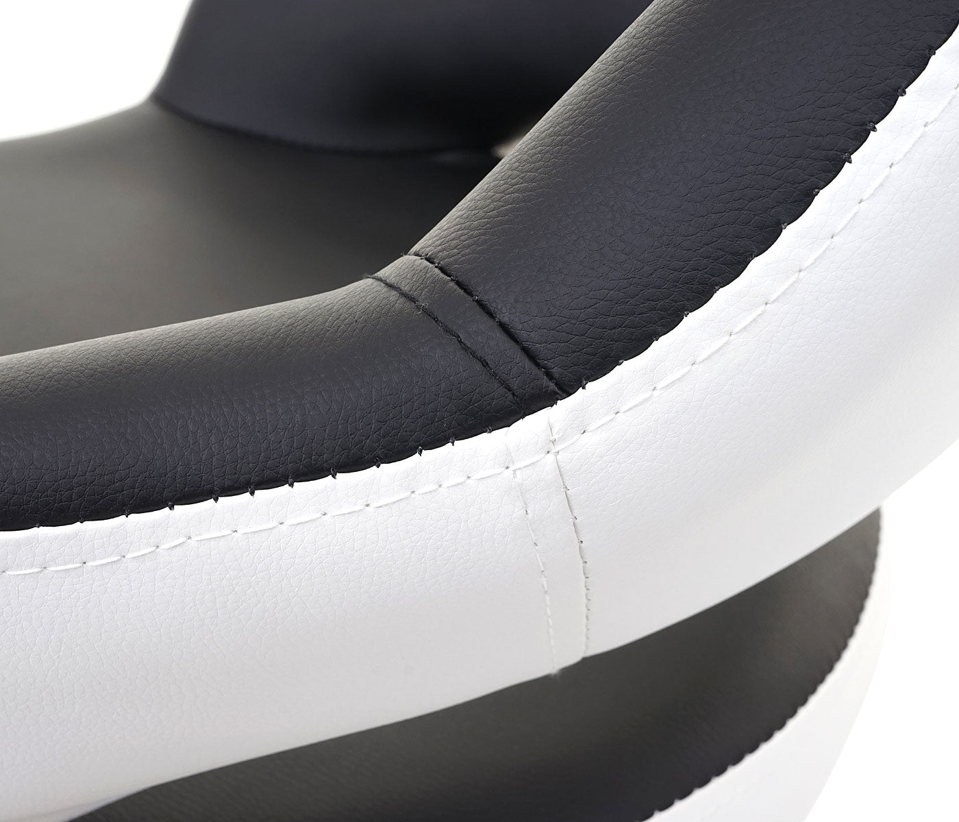 Cosmo Casa - Set van 2 Barkrukken - Draaikruk - Kunstleer - Zwart & Wit