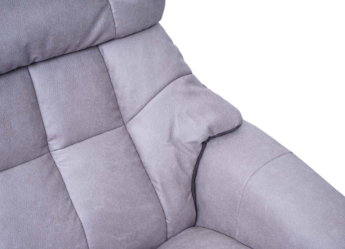 Cosmo Casa - Relaxstoel - TV - Textiel - Grafiet & Lichtgrijs - 110 kg