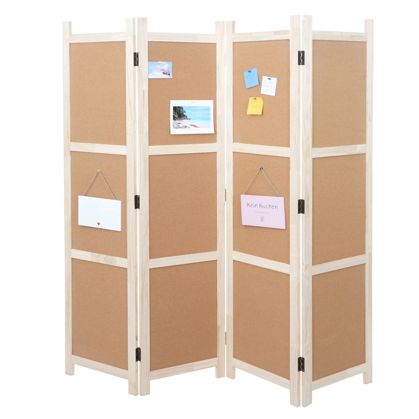 Cosmo Casa - Kurk prikbord - Panelen set - Kurk - Bruin - 4 panelen 166×160 cm