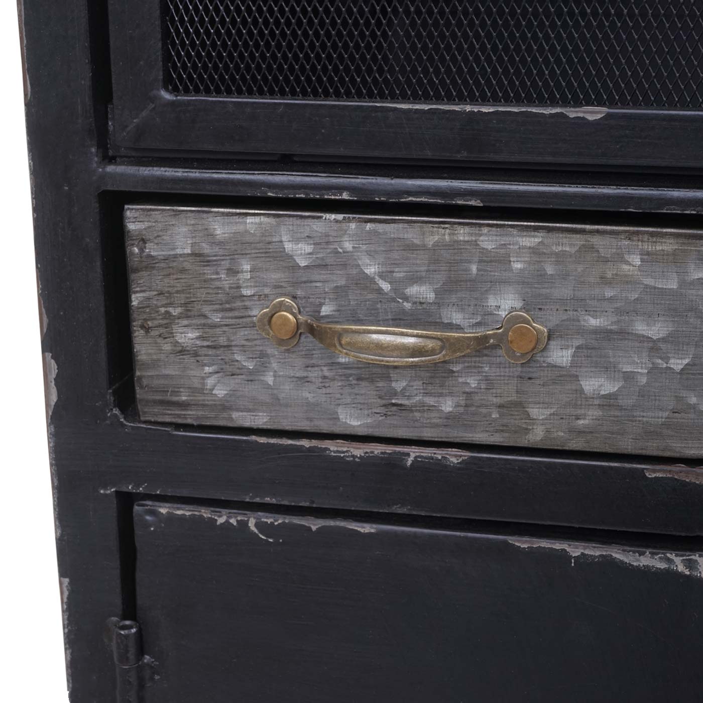 Cosmo Casa - Apothekerskast - Industrieel - Hout - 115×89×35 cm