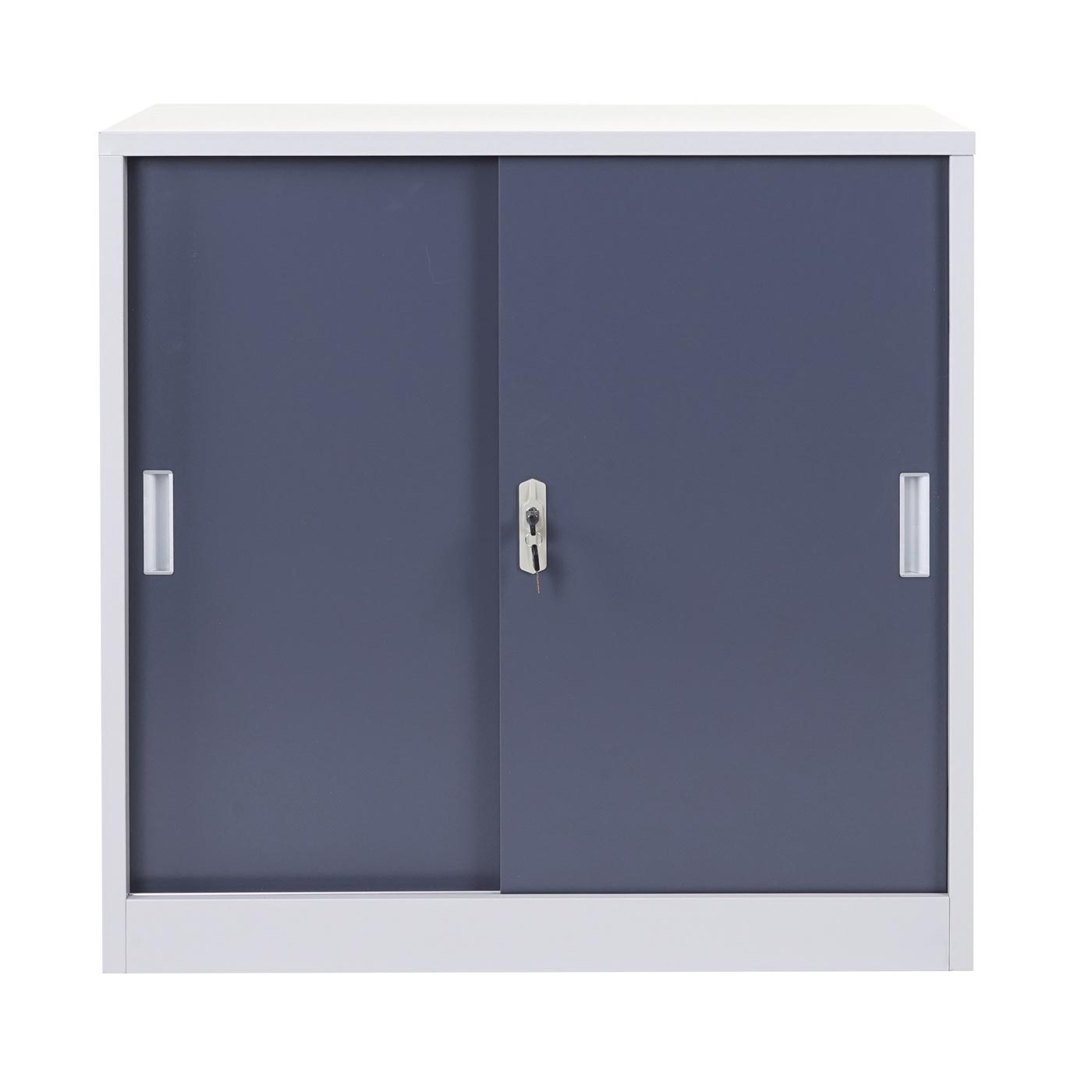 Cosmo Casa - Archiefkast - Sluitbaar - Staal - Antraciet - 90×90×45 cm