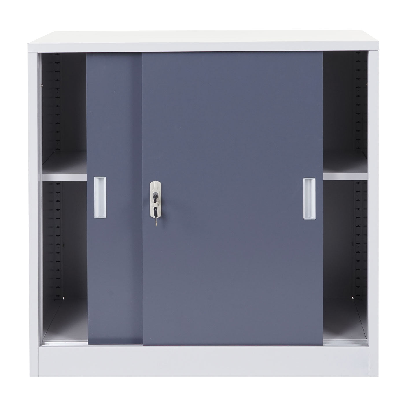 Cosmo Casa - Archiefkast - Sluitbaar - Staal - Antraciet - 90×90×45 cm