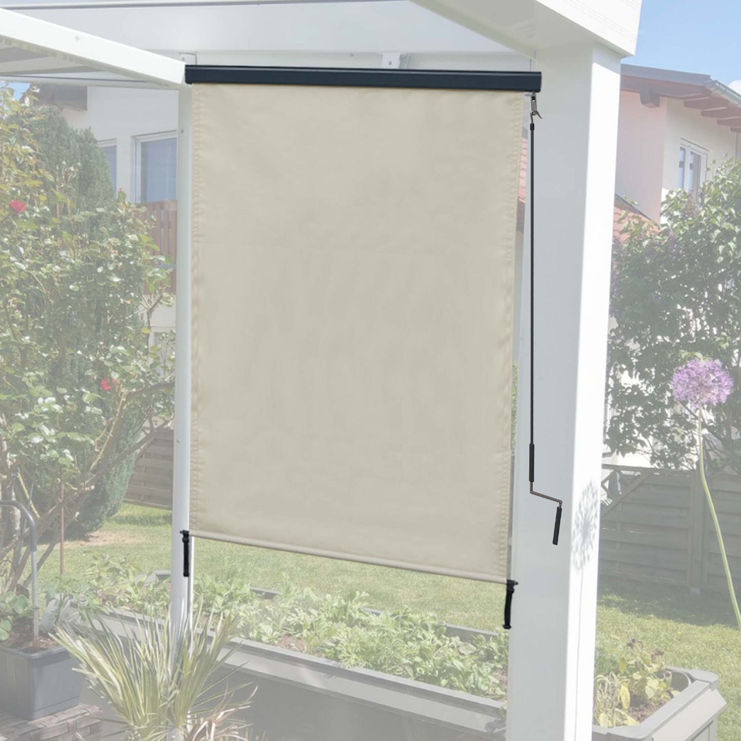 Cosmo Casa - Verticale zonwering - Privacyscherm - UV-werend - Crèmebeige - 250×100 cm