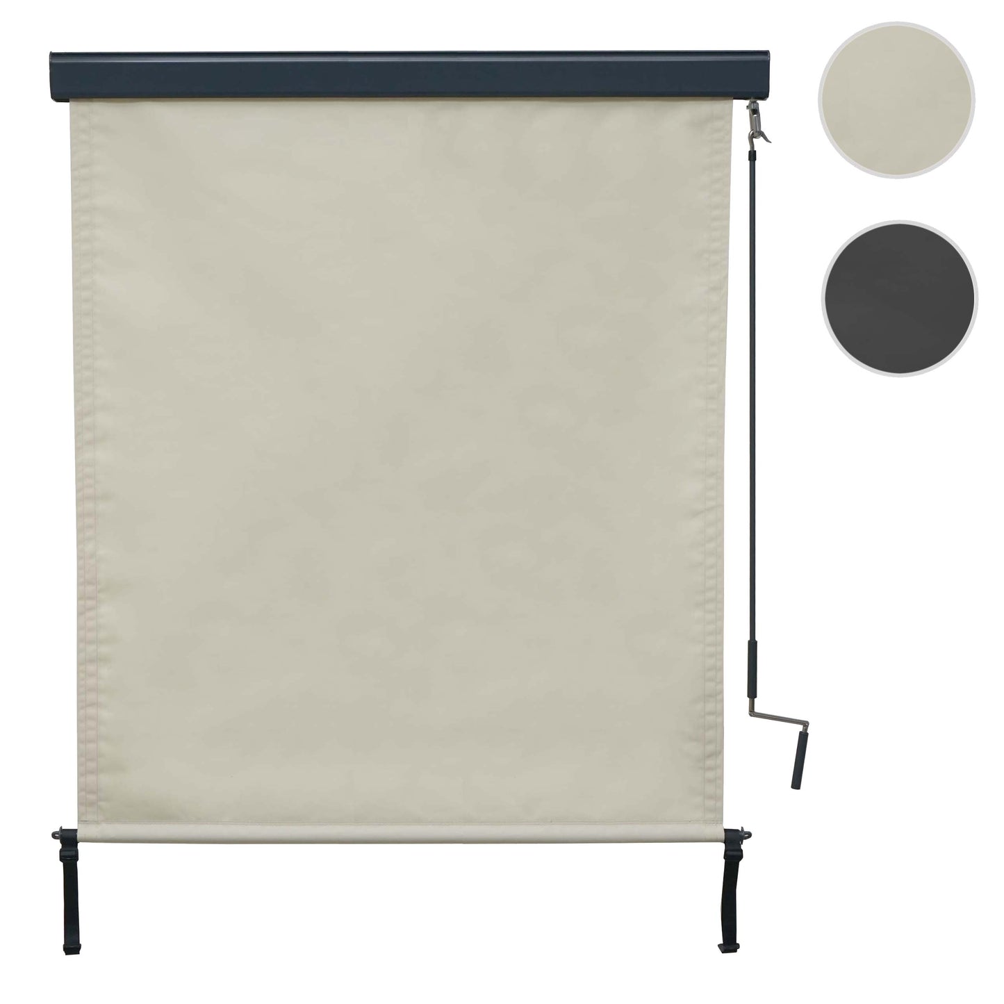 Cosmo Casa - Verticale zonwering - UV-werend - Doek - Crèmebeige - 250×140 cm