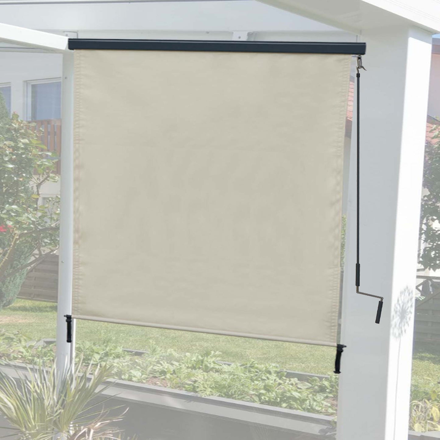 Cosmo Casa - Verticale zonwering - UV-werend - Doek - Crèmebeige - 250×180 cm