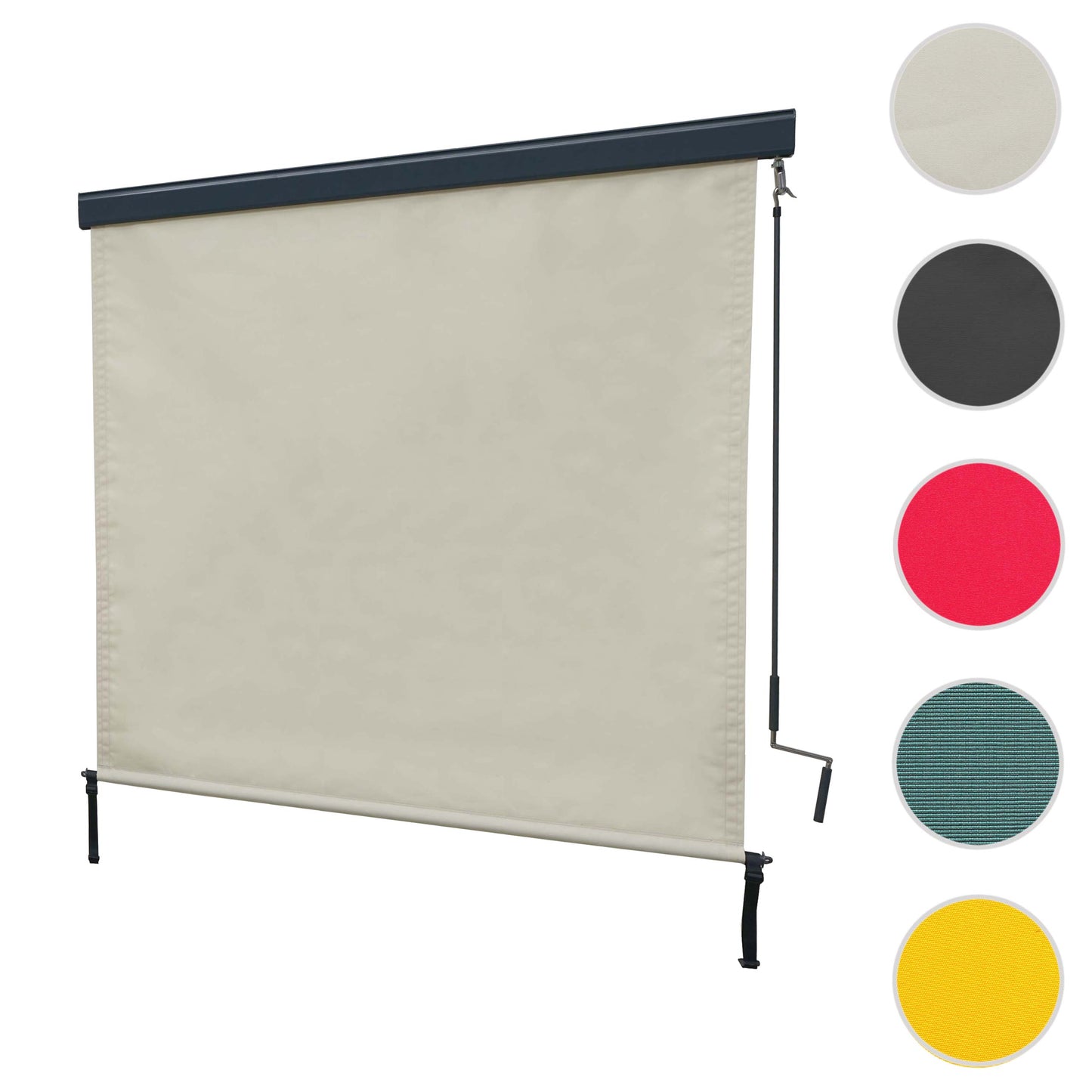 Cosmo Casa - Verticale zonwering - UV-werend - Doek - Crèmebeige - 250×180 cm