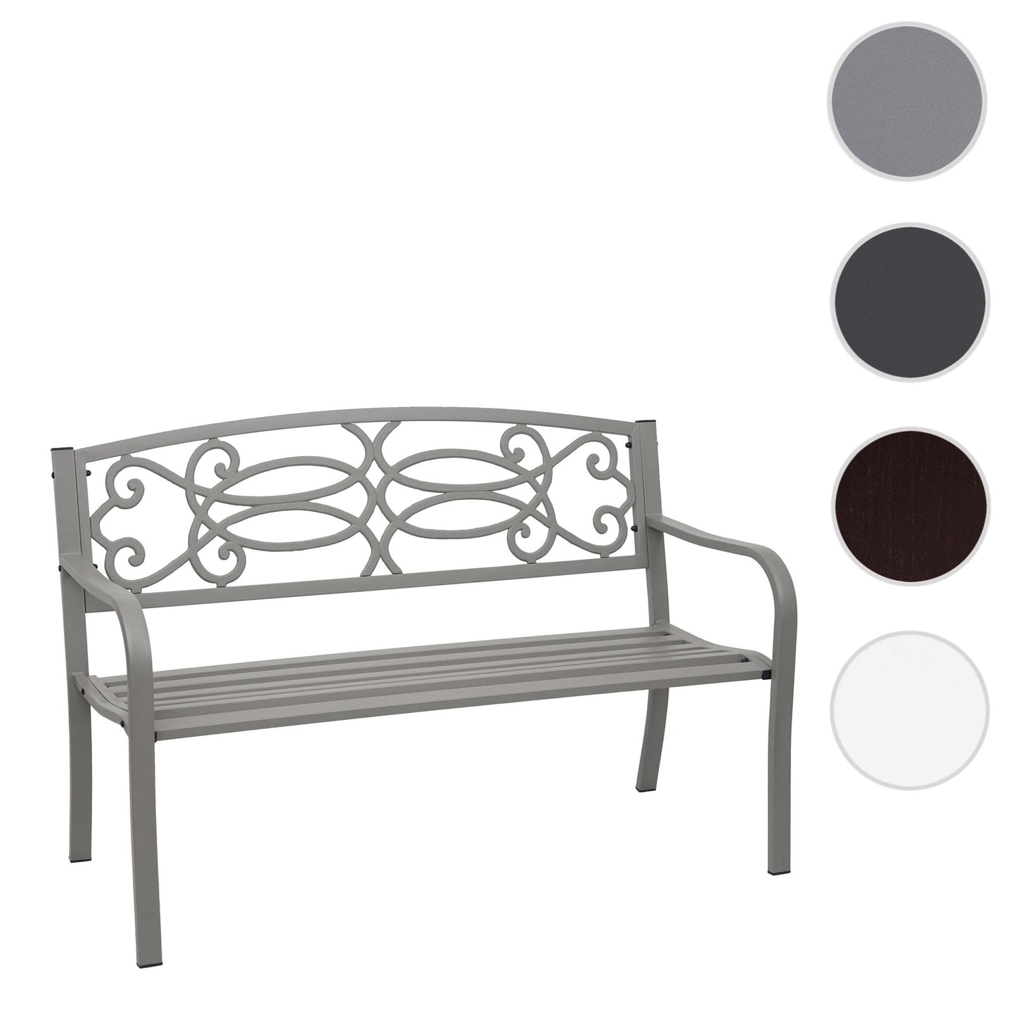 Cosmo Casa - Tuinbank - Parkbank - Staal - Grijs