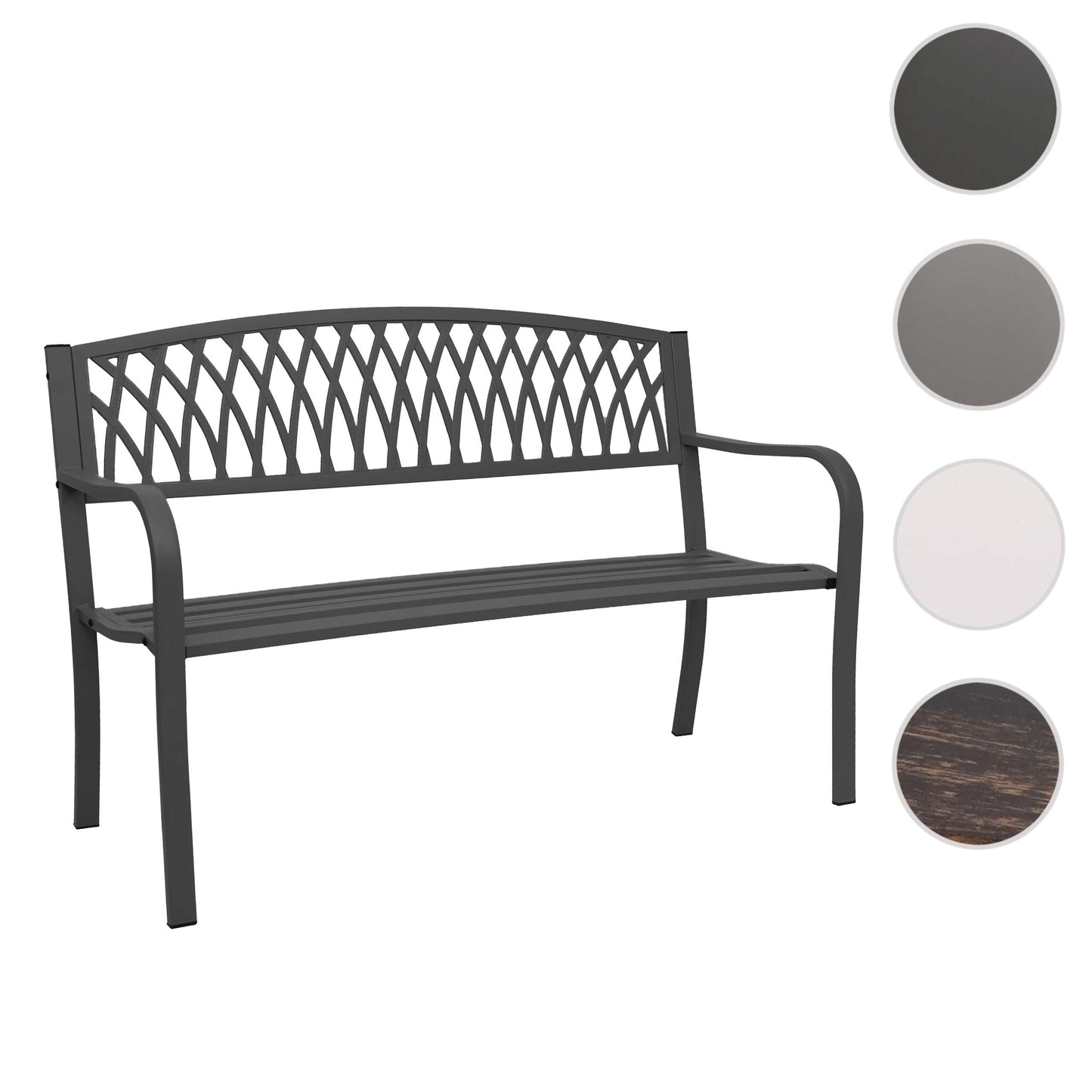 Cosmo Casa - Tuinbank - Parkbank - Staal - Zwart