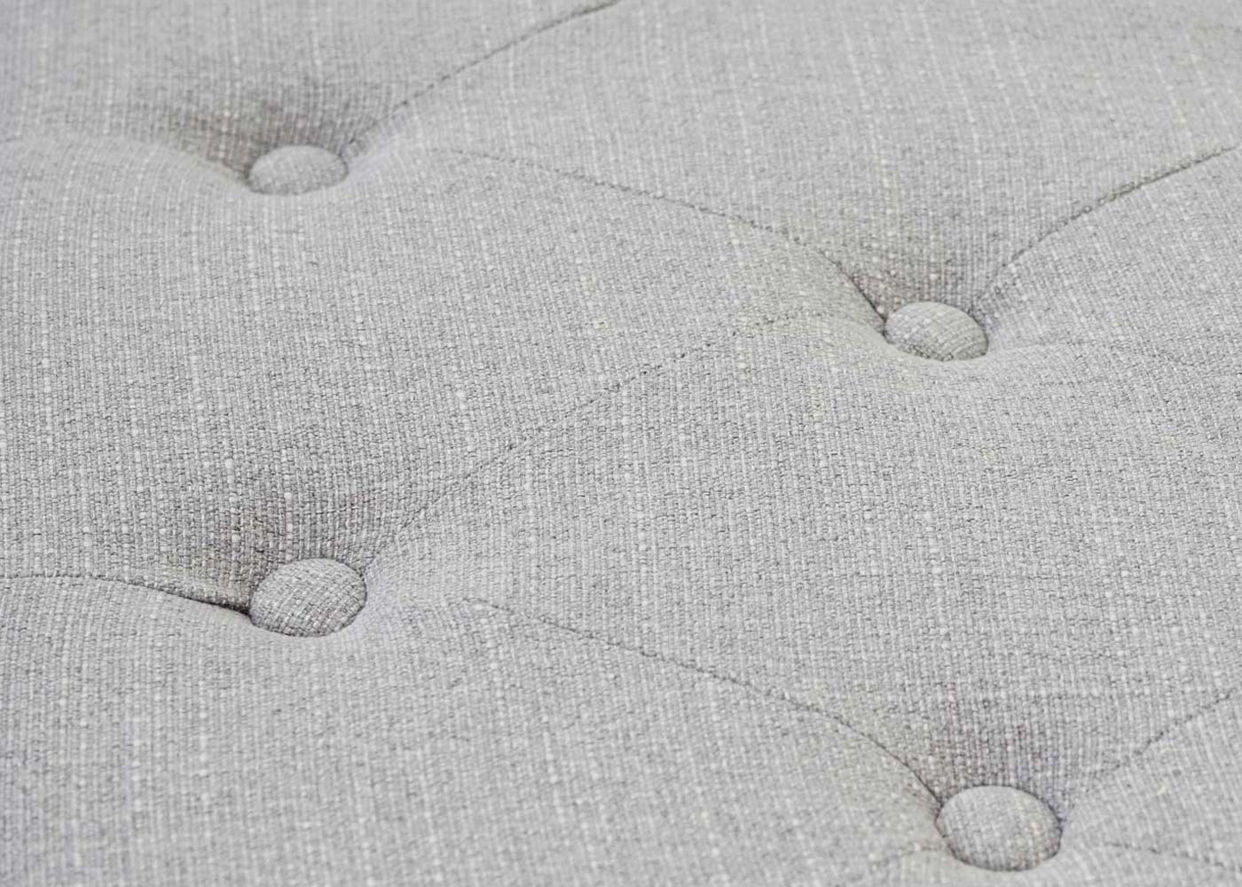 Cosmo Casa - Voetenbank - Voetenbank - Textiel - Grijs - 39×77×47 cm