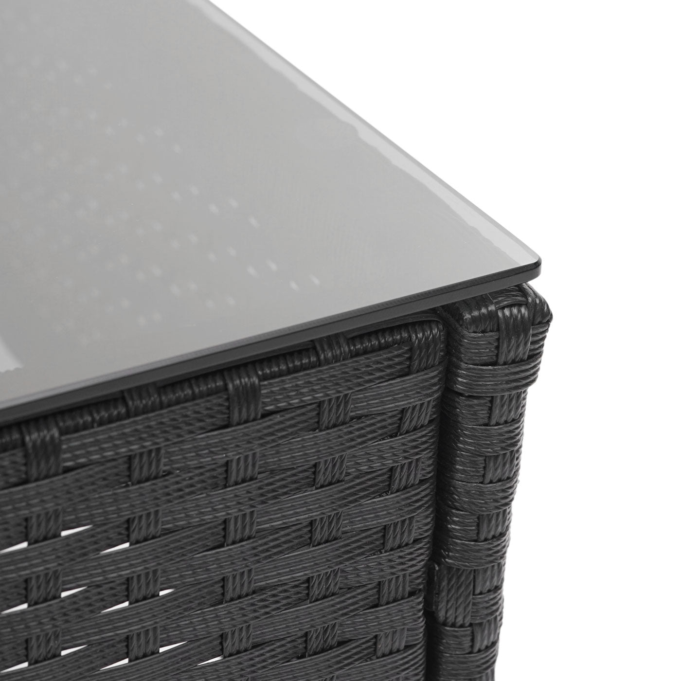 Cosmo Casa - Polyrotanset - Zitgroep - Polyrotan - Zwart & Crème