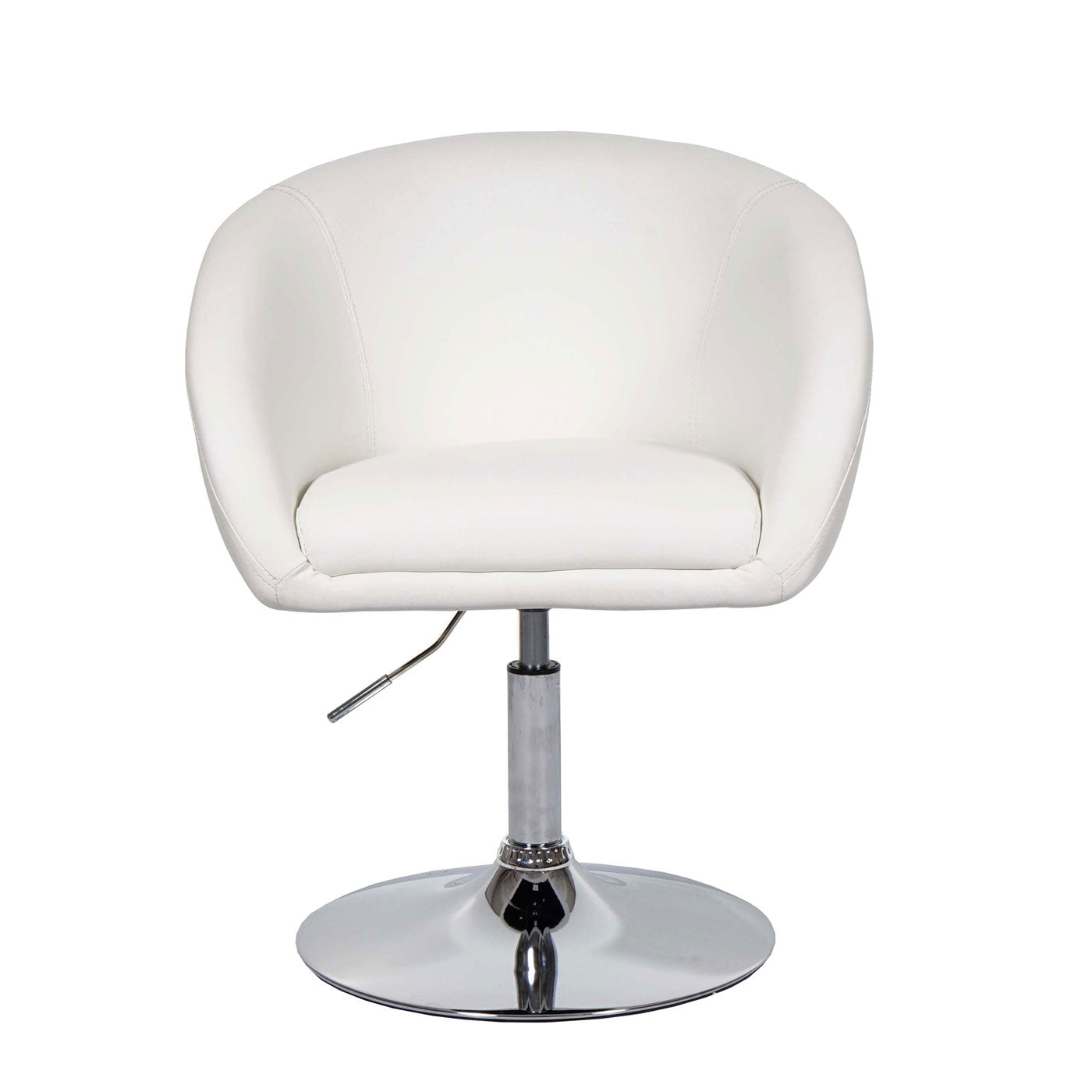 Cosmo Casa - Set van 6 Eetkamerstoelen - Verstelbaar - Kunstleer - Wit