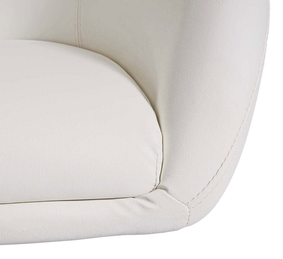 Cosmo Casa - Set van 6 Eetkamerstoelen - Verstelbaar - Kunstleer - Wit