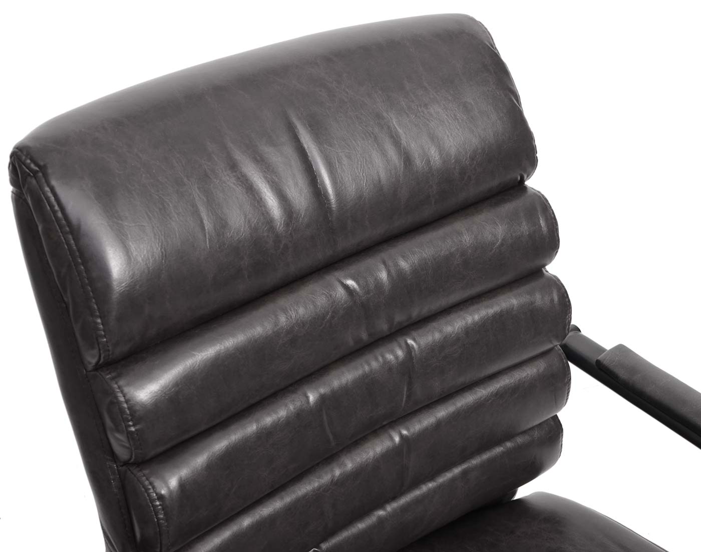 Cosmo Casa - Set van 6 Vergaderstoelen - Suèdelook - Kunstleer & Metaal - Zwart