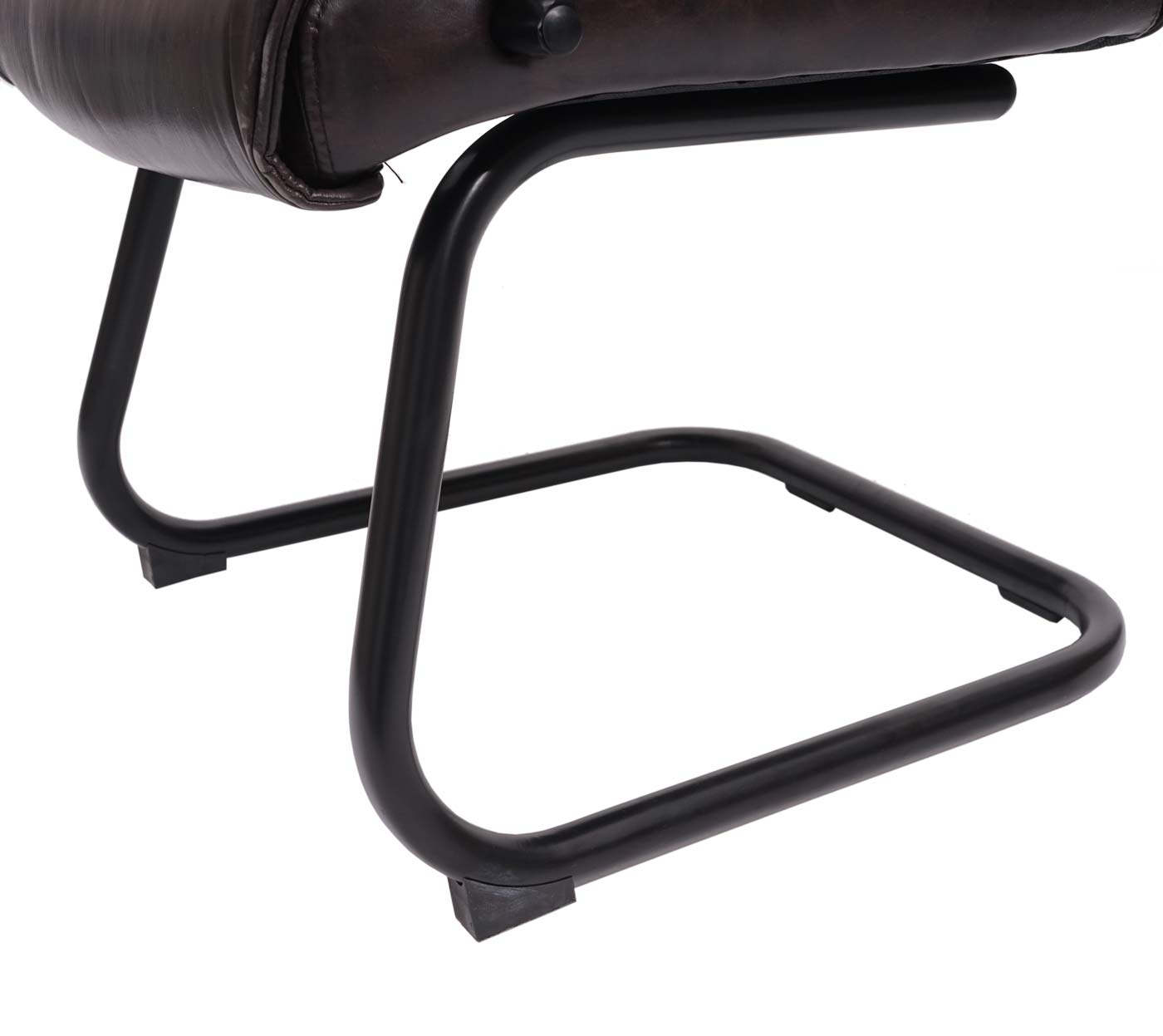 Cosmo Casa - Set van 6 Vergaderstoelen - Suèdelook - Kunstleer & Metaal - Bruin