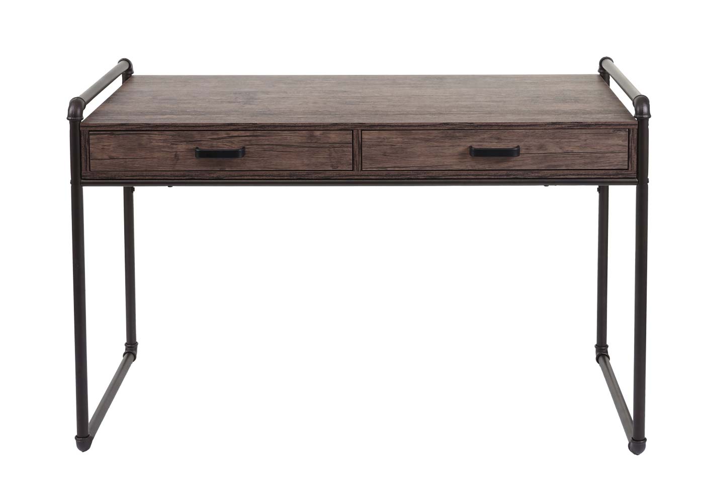 Cosmo Casa - Bureau - Industrieel - Hout - Wild eikenlook - 75×120×60 cm