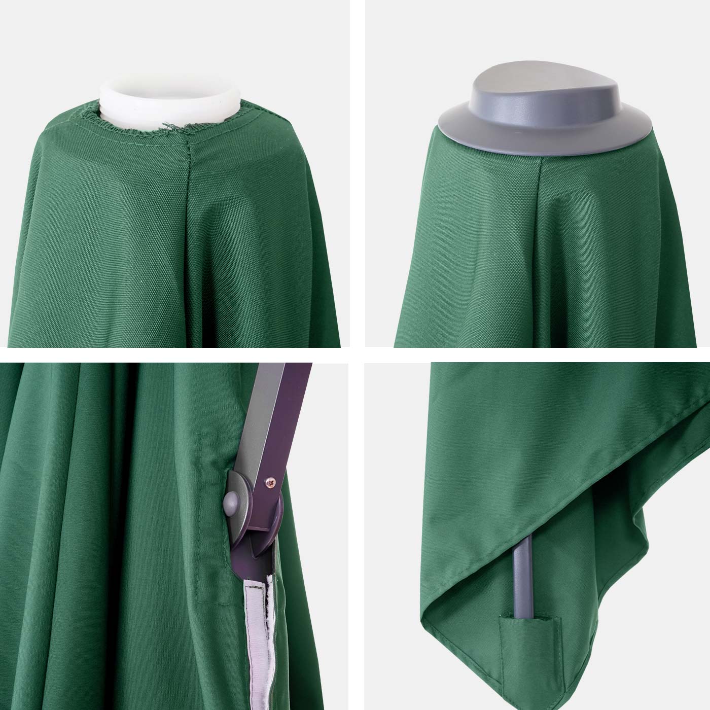 Cosmo Casa - Vervanghoes - Met flap - Polyester - Donkergroen - 3×3 m (Ø 4,24 m) - 3 kg