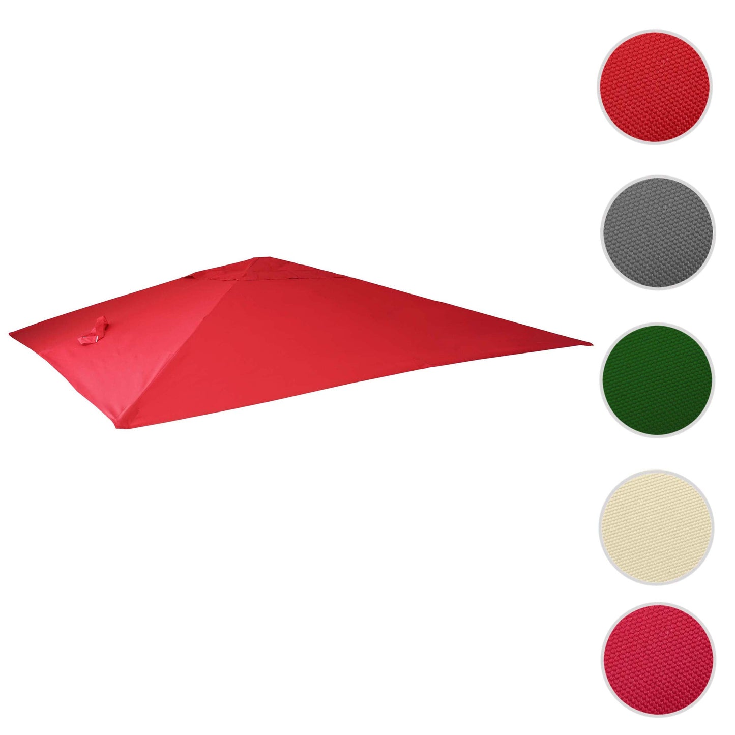 Cosmo Casa - Vervanghoes - Luxe zweefparasol - Polyester - Bordeauxrood - 3×3 m (Ø 4,24 m) - 2,7 kg