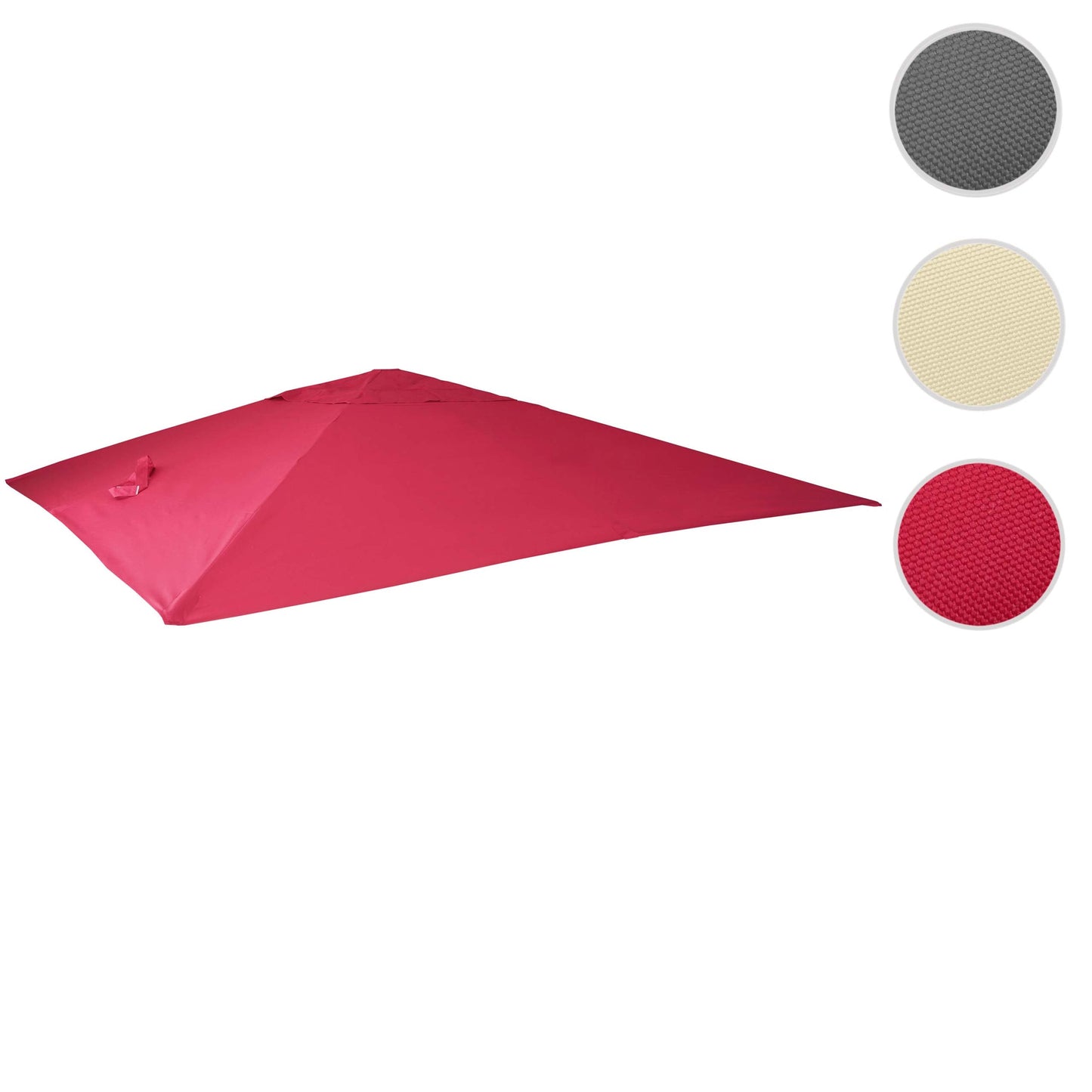 Cosmo Casa - Vervanghoes - Parasolhoes - Polyester - Bordeauxrood - 3,5×3,5 m (Ø 4,95 m) - 4 kg