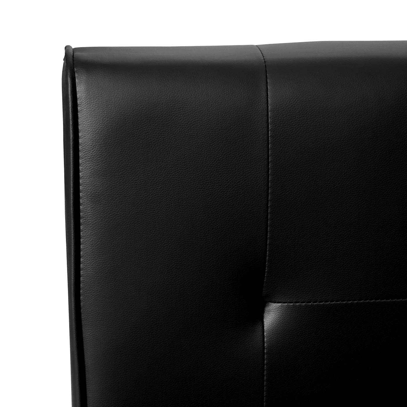 Cosmo Casa - 3-zitsbank - Bekerhouder - Kunstleer - Zwart - 97×166 cm