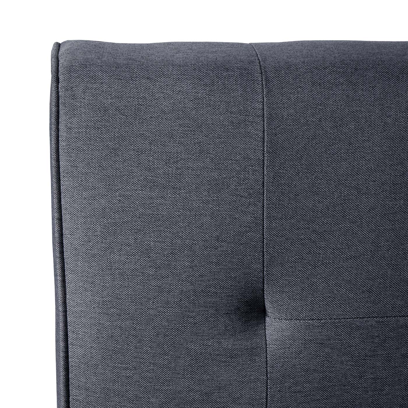 Cosmo Casa - 3-zitsbank - Bekerhouder - Textiel - Donkergrijs - 97×166 cm