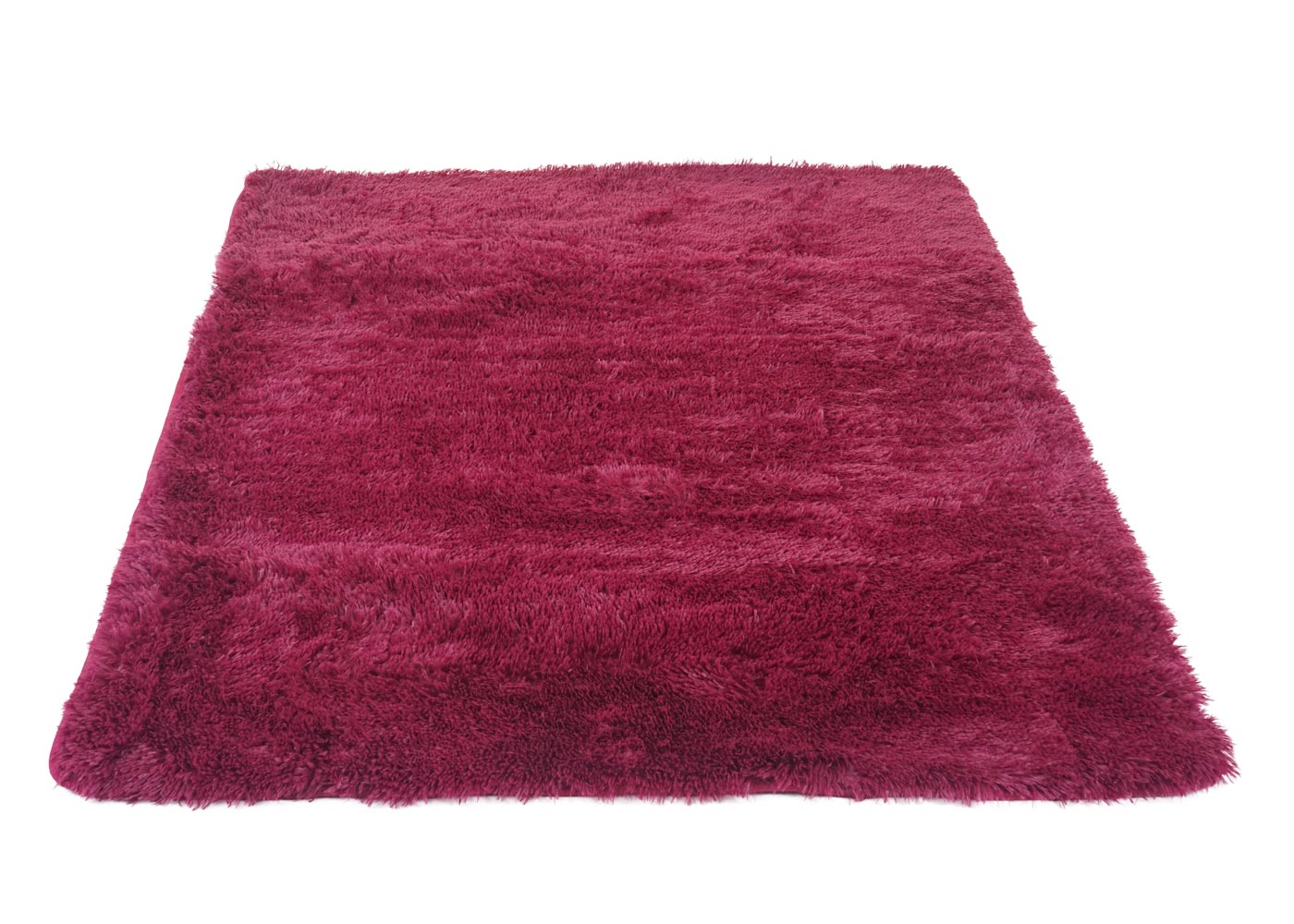 Cosmo Casa - Tapijt - Shaggy Runner - Textiel - Wijnrood - 200×140 cm