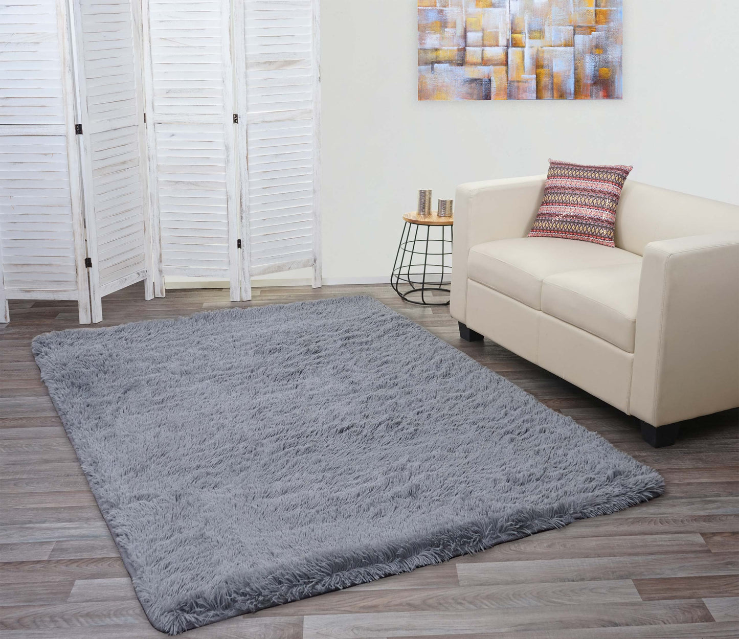 Cosmo Casa - Tapijt - Fluffy Soft - Textiel - Grijs - 230×160 cm