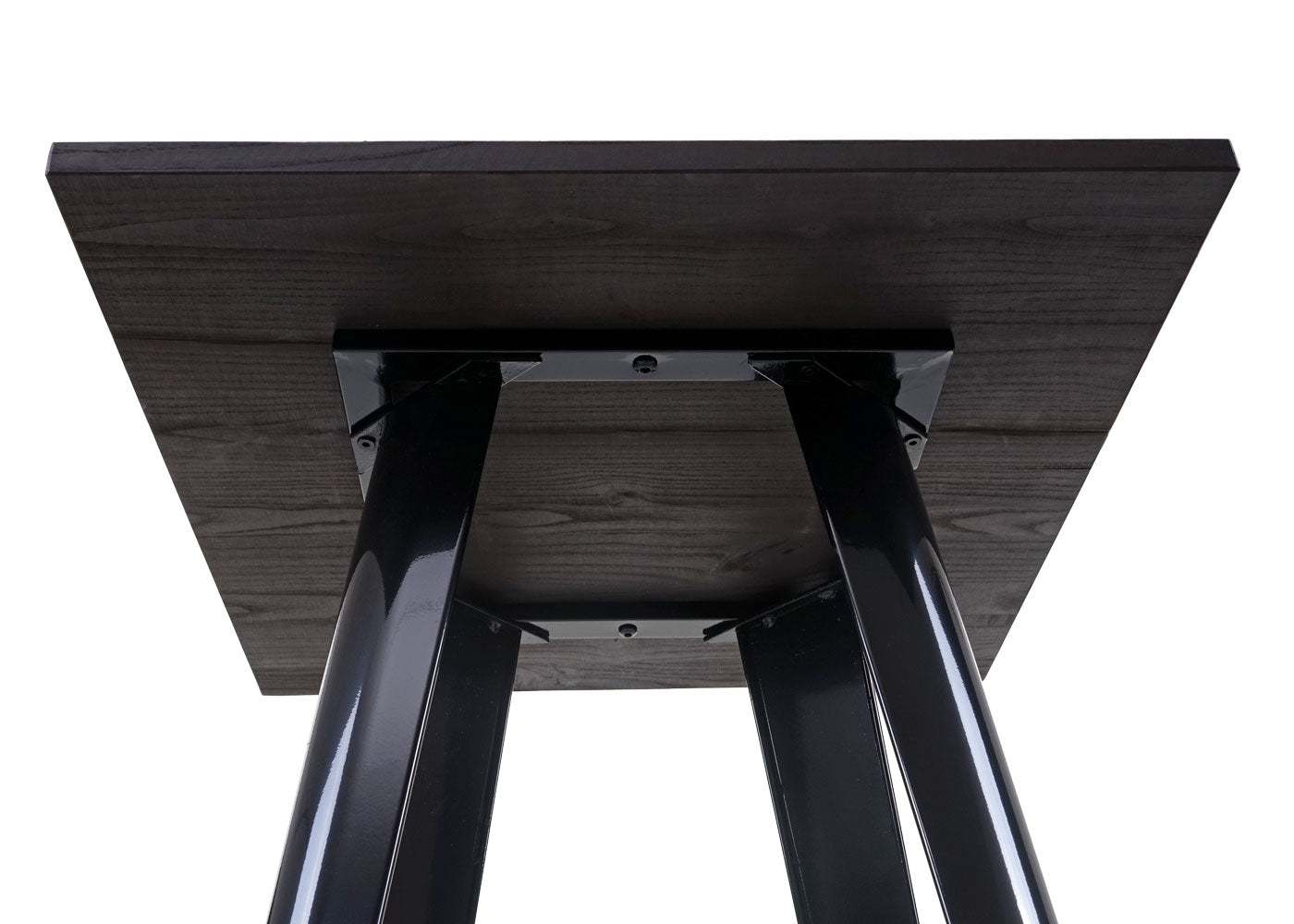 Cosmo Casa - Hoge tafel - Bistrotafel - Metaal & Hout - Zwart - 107×60×60 cm