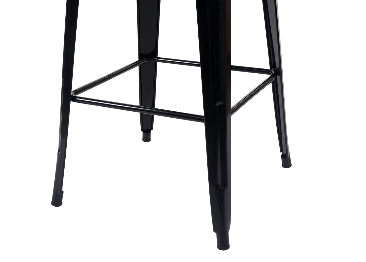 Cosmo Casa - Hoge tafel - Bistrotafel - Metaal & Hout - Zwart - 107×60×60 cm