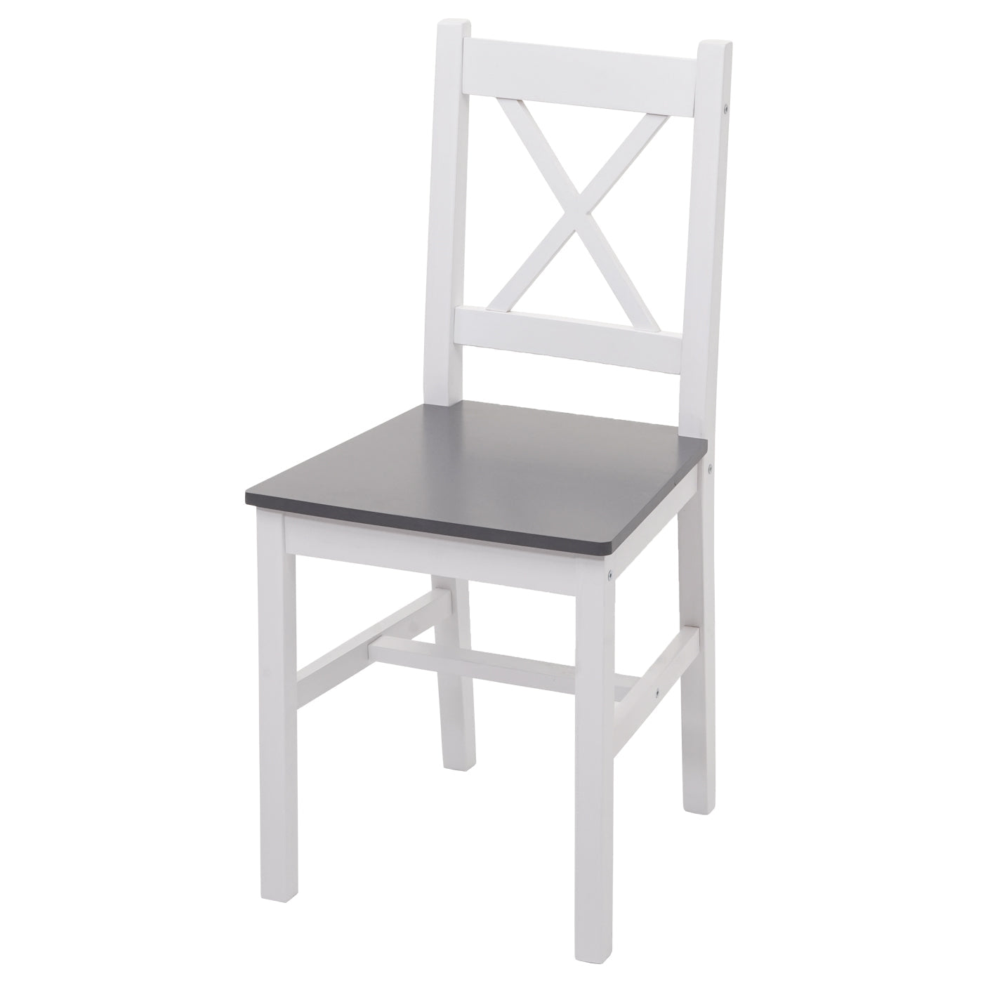 Cosmo Casa - Eetkamerset - Landhuis - Massief hout - Witgrijs - 110 cm