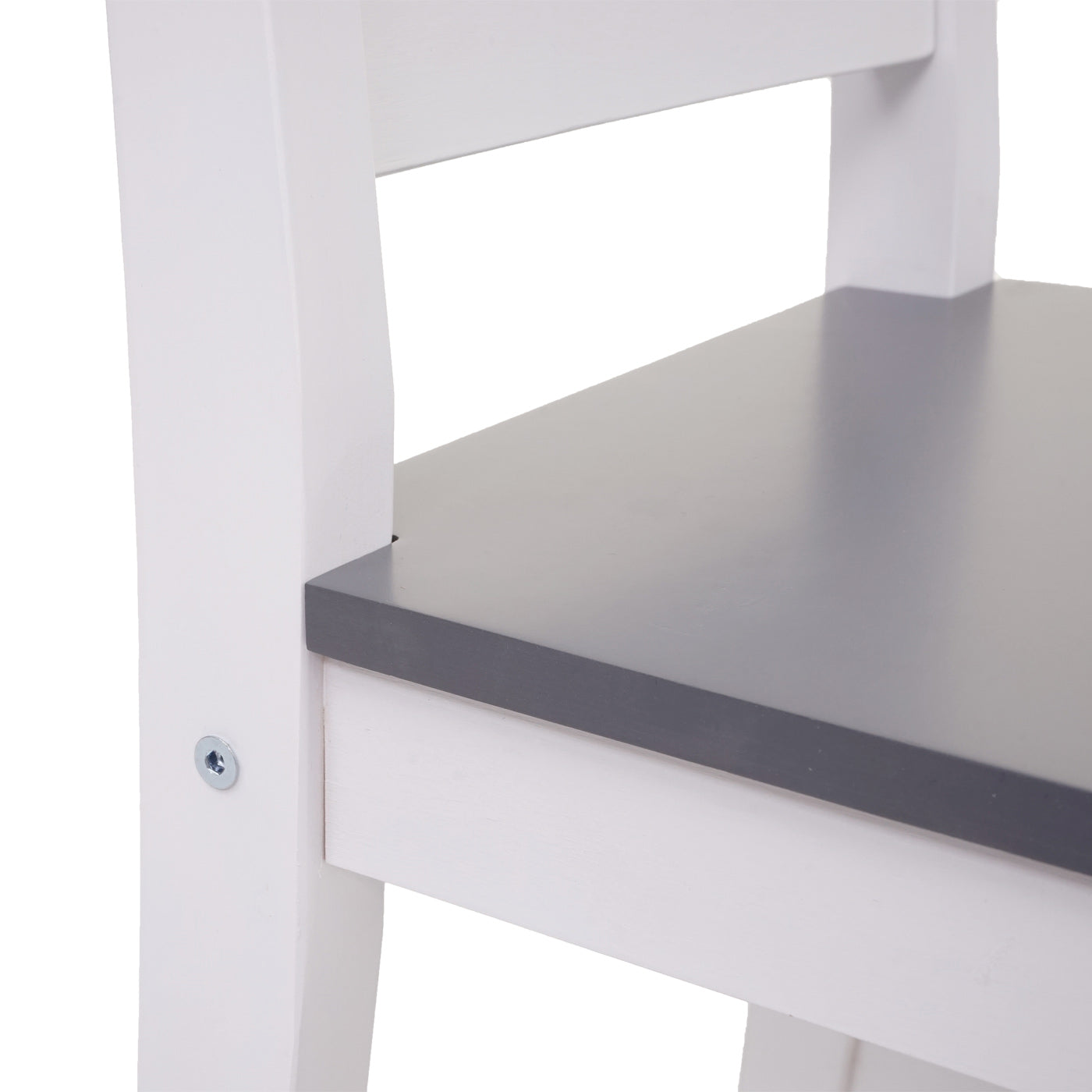 Cosmo Casa - Eetkamerset - Landhuis - Massief hout - Witgrijs - 110 cm