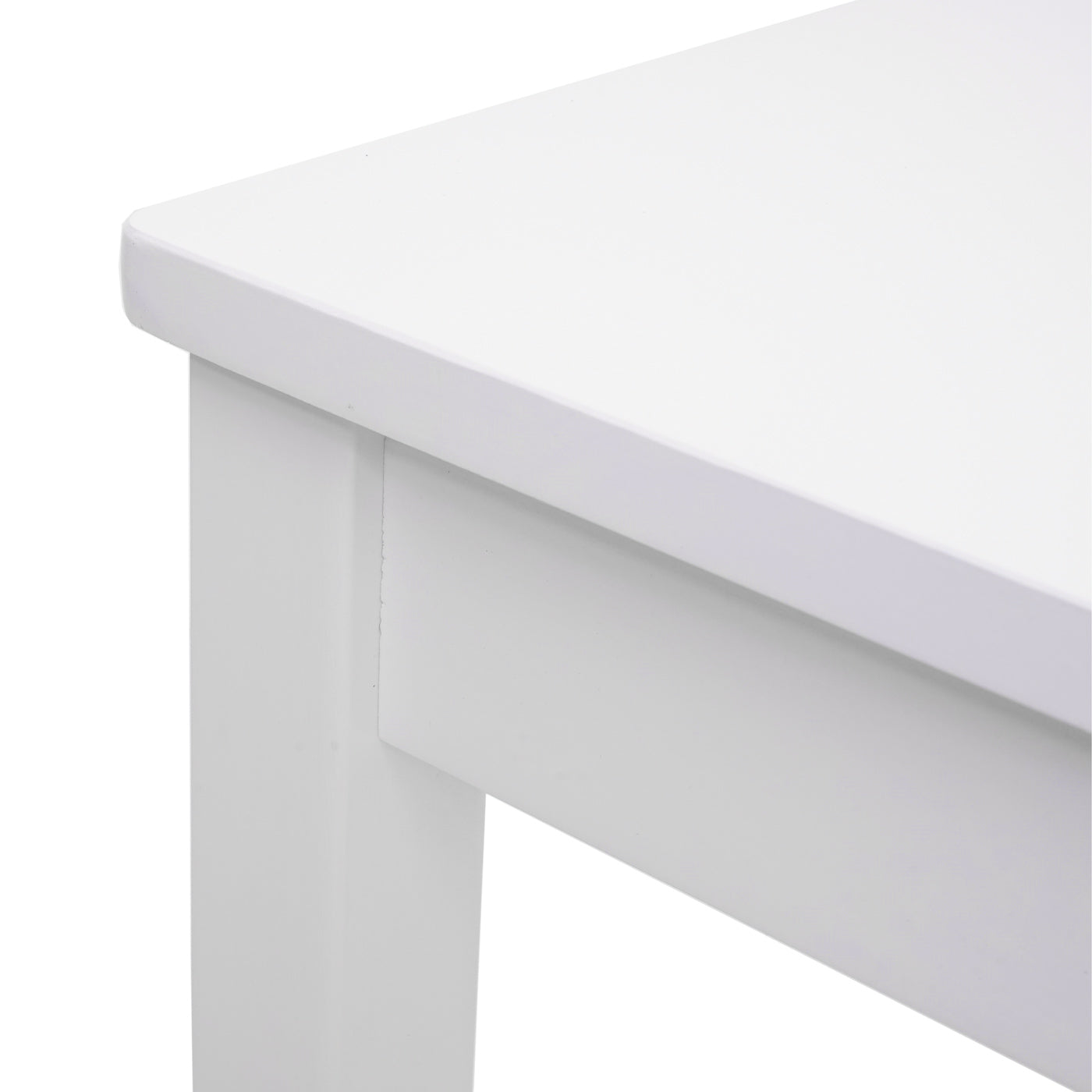 Cosmo Casa - Eetkamerset - Landhuis - Massief hout - Wit - 110 cm