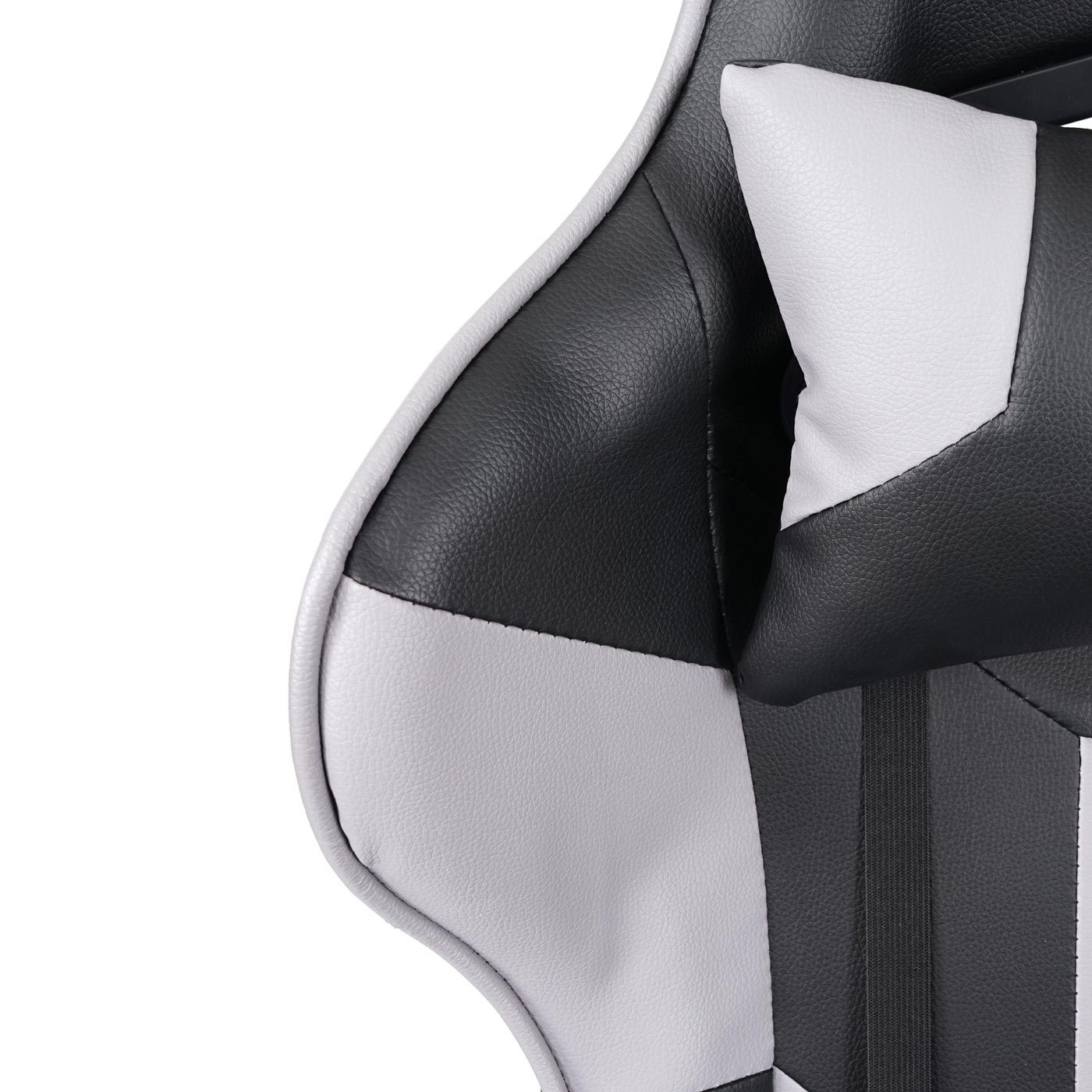 Cosmo Casa - Bureaustoel - Gaming - Kunstleer - Zwart & Grijs