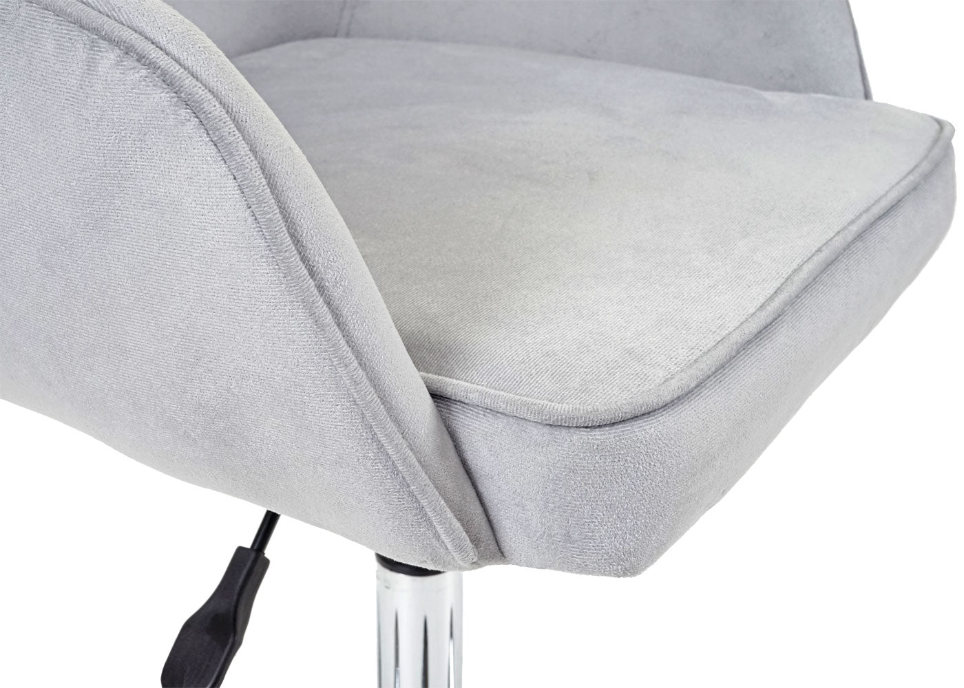 Cosmo Casa - Bureaustoel - Retro - Fluweel - Grijs