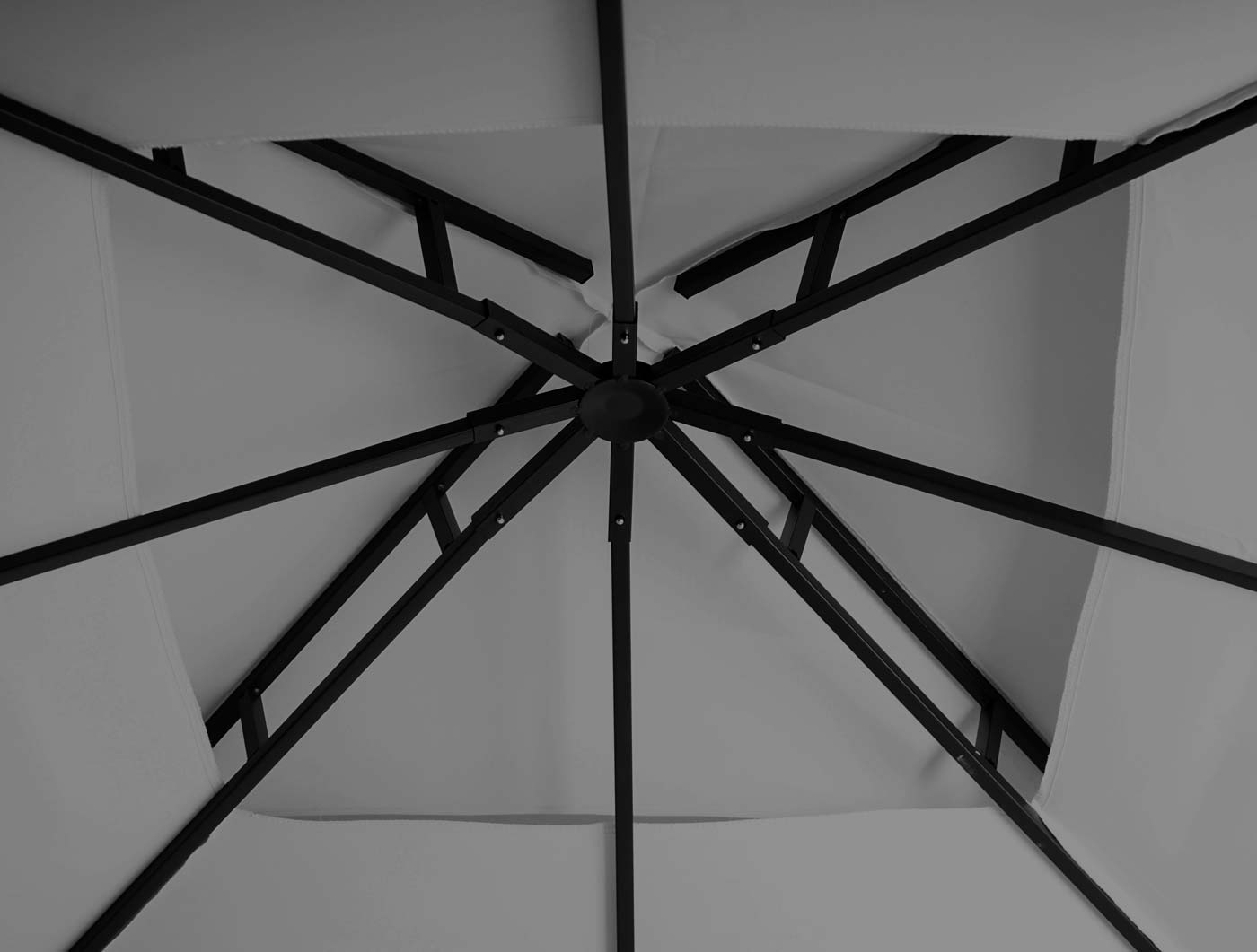 Cosmo Casa - Pergola - Verplaatsbare zijwand - Staal - Grijs - 2,5×2,5 m