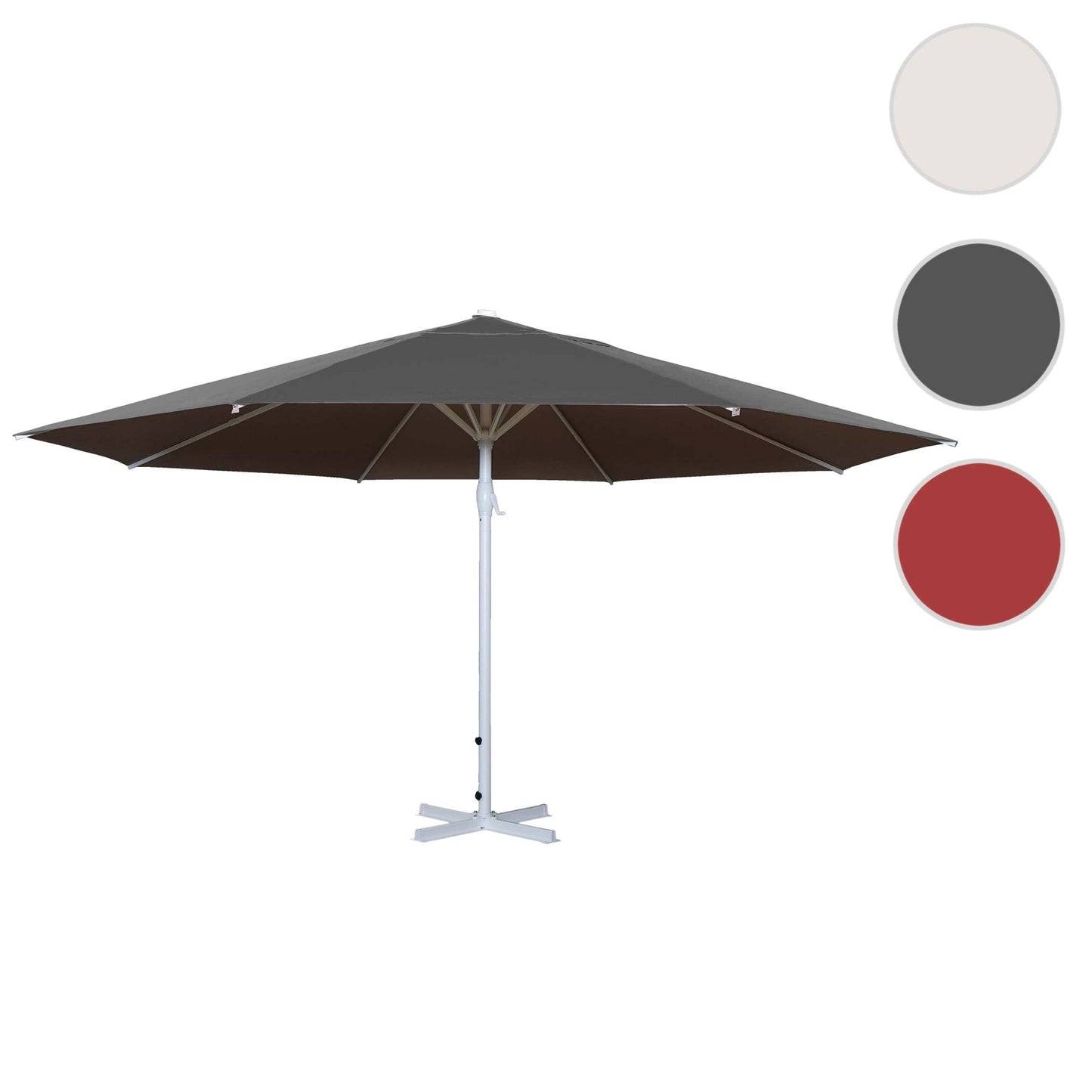 Cosmo Casa - Parasol - Zonder voet - Polyester & Aluminium - Antraciet - 5 m