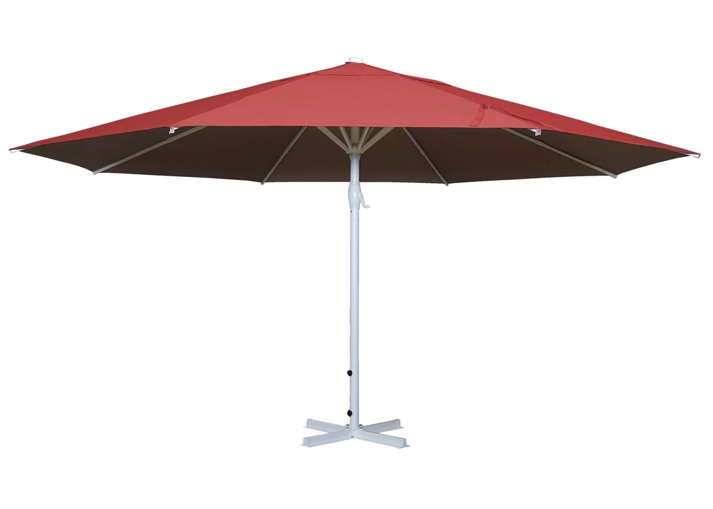 Cosmo Casa - Parasol - Zonder voet - Polyester & Aluminium - Rood - 5 m