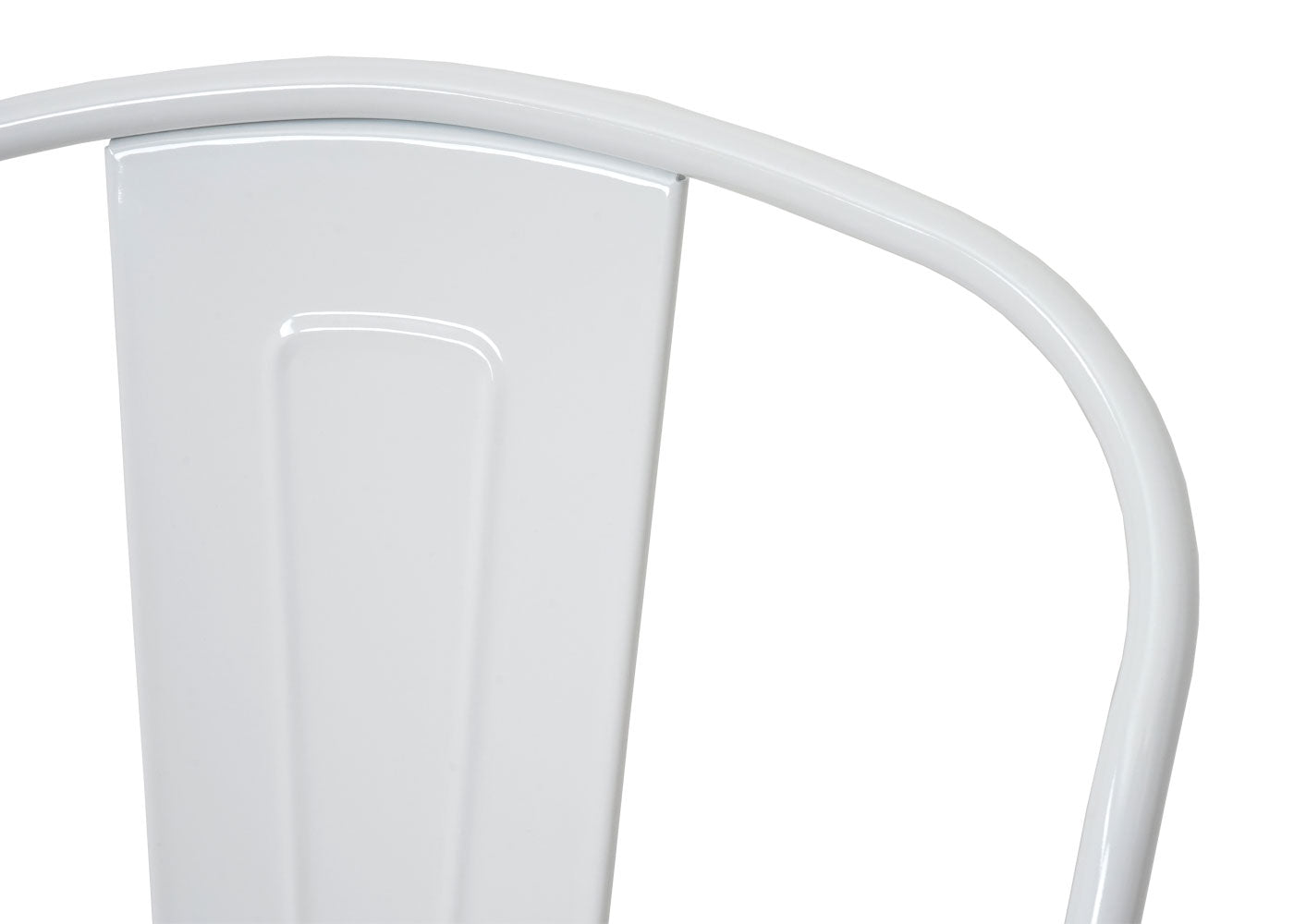 Cosmo Casa - Set van 4 Stoelen - Stapelbaar - Metaal - Wit