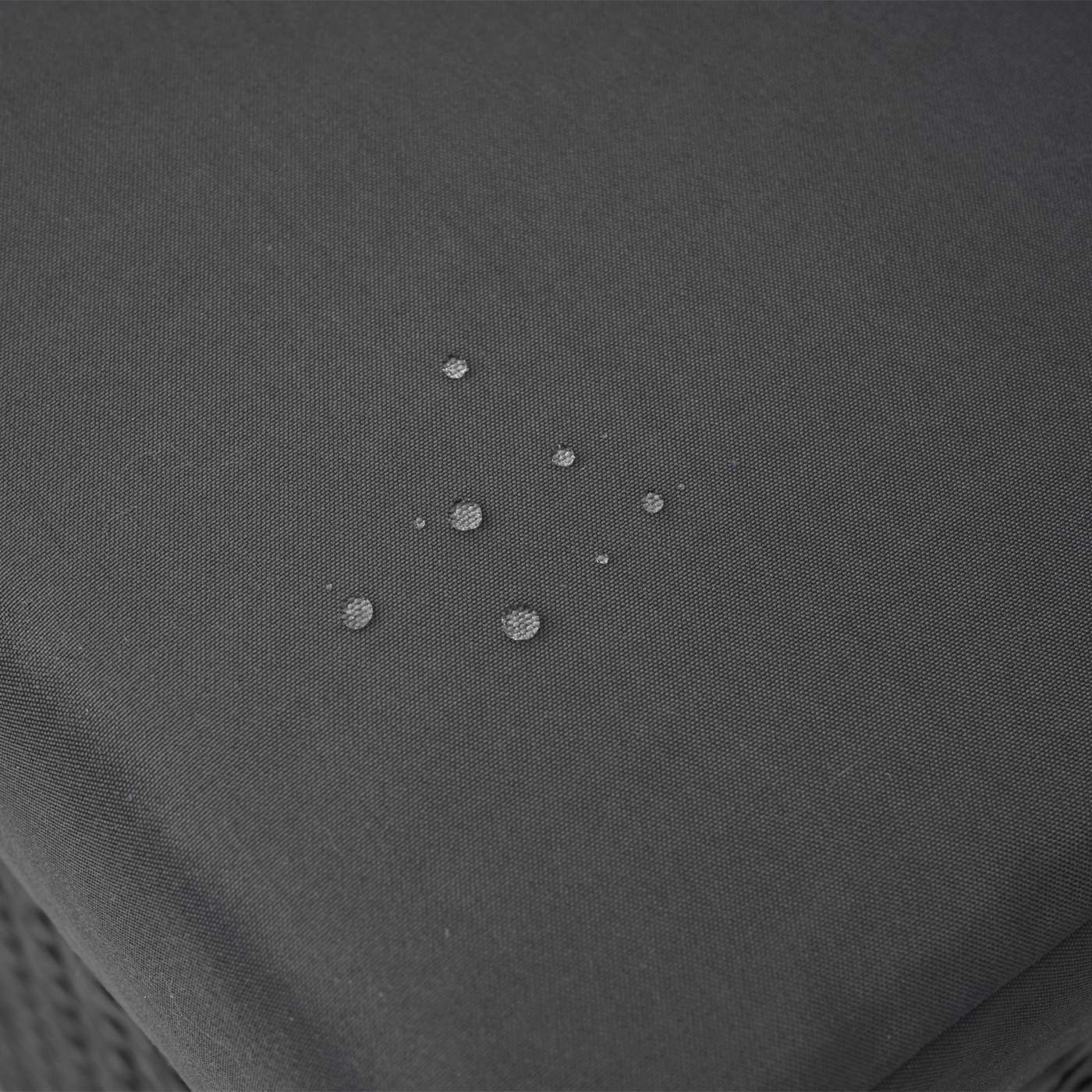 Cosmo Casa - 2-zitsbank - Lounge - Polyrotan - Grijs & Donkergrijs - 120 cm