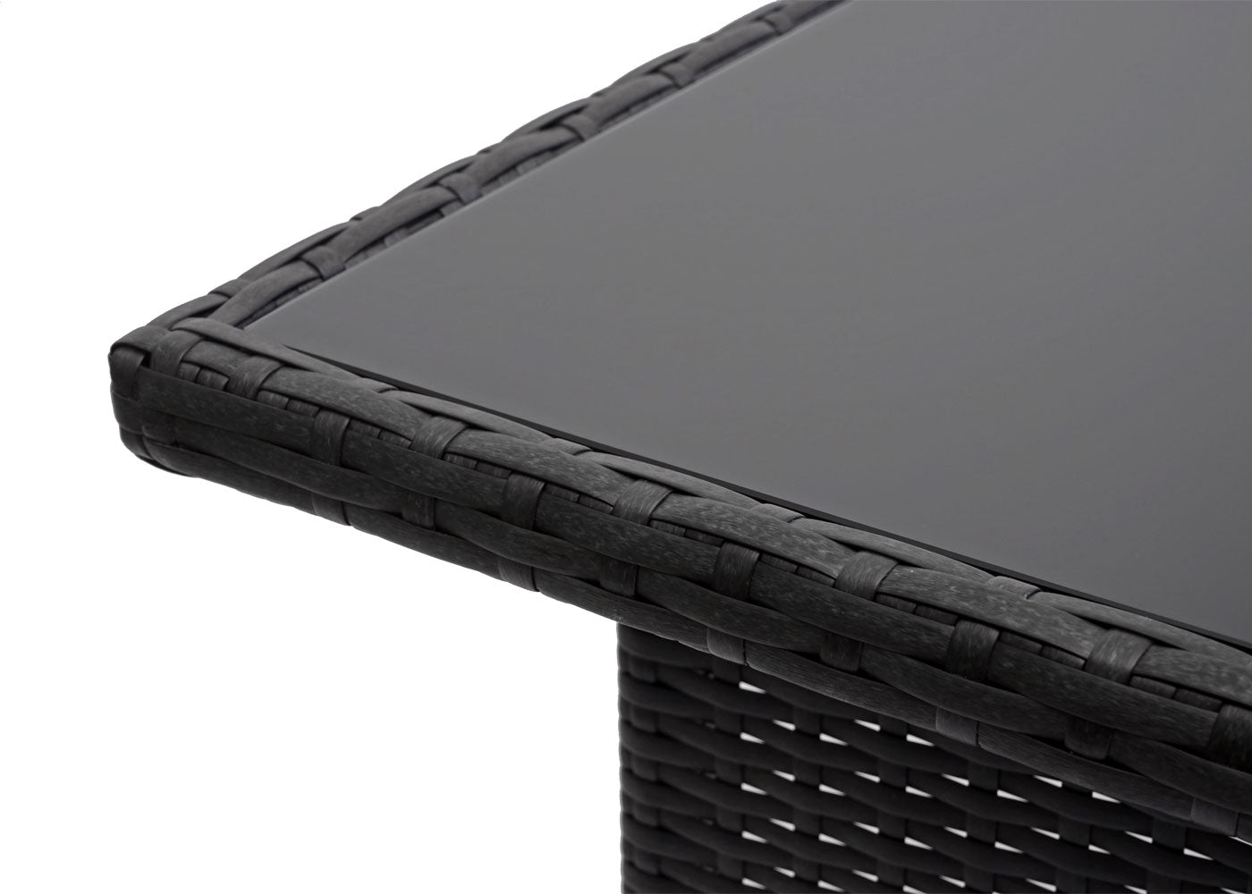 Cosmo Casa - Eettafel - Horeca - Polyrotan - Zwart - 112×60 cm