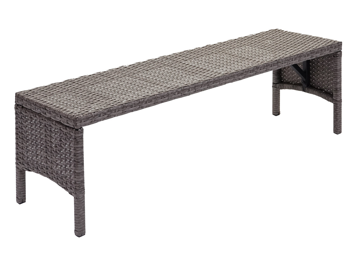 Cosmo Casa - Bank - Lounge - Polyrotan - Grijs & Donkergrijs - 112 cm