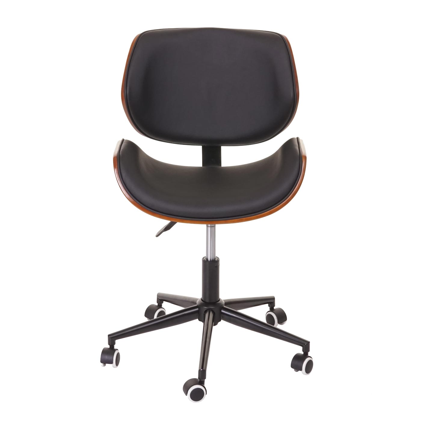 Cosmo Casa - Bureaustoel - Retro - Hout - Zwartbruin