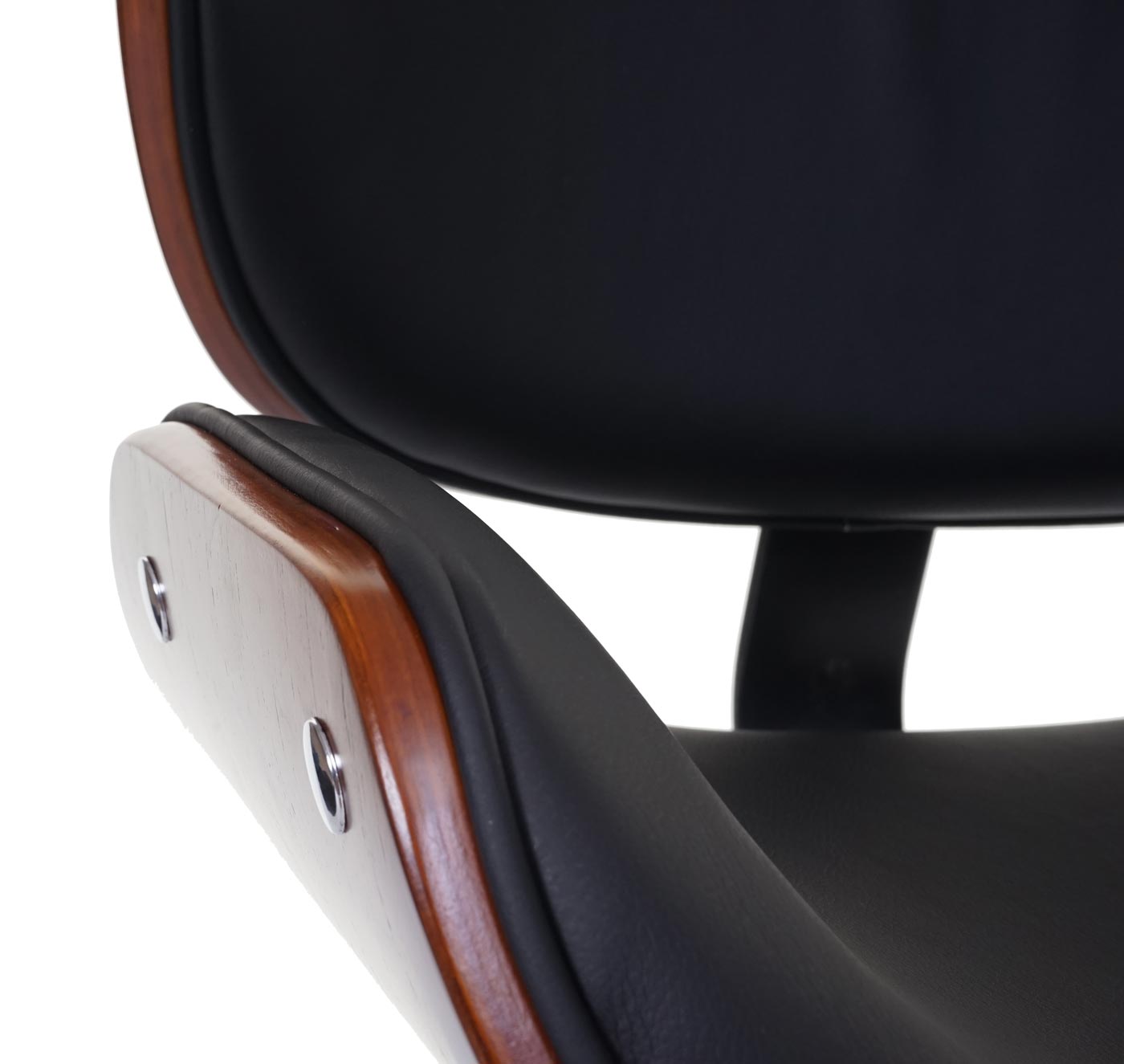 Cosmo Casa - Bureaustoel - Retro - Hout - Zwartbruin