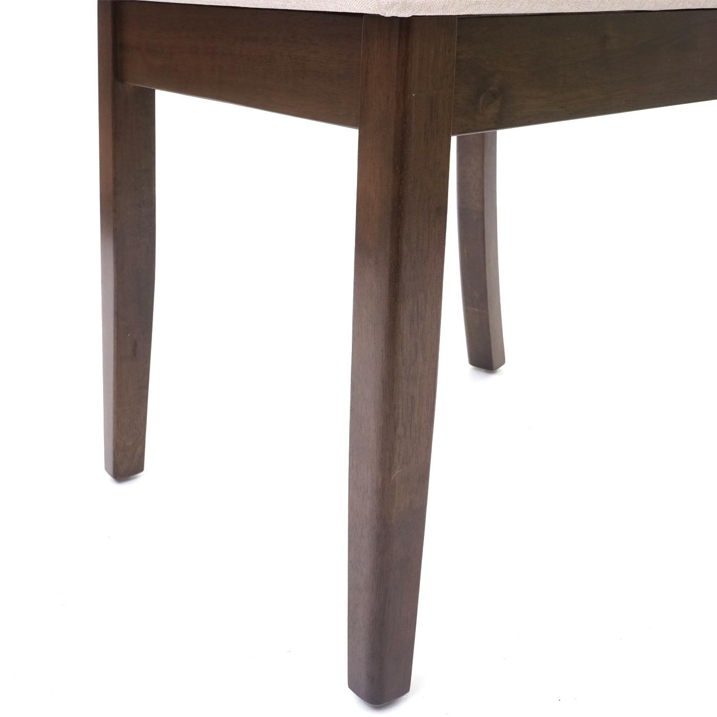 Cosmo Casa - Set van 2 Keukenstoelen - Donker frame - Hout & Textiel - Beige