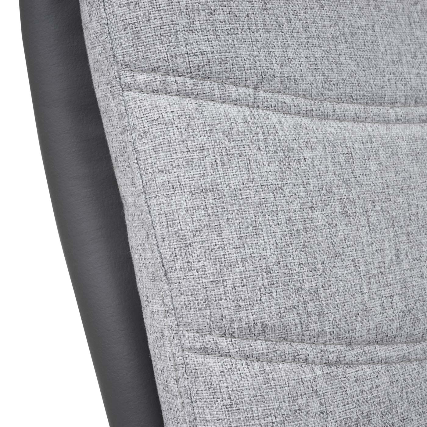 Cosmo Casa - Set van 2 Eetkamerstoelen - Stof & Kunstleer - Grijs