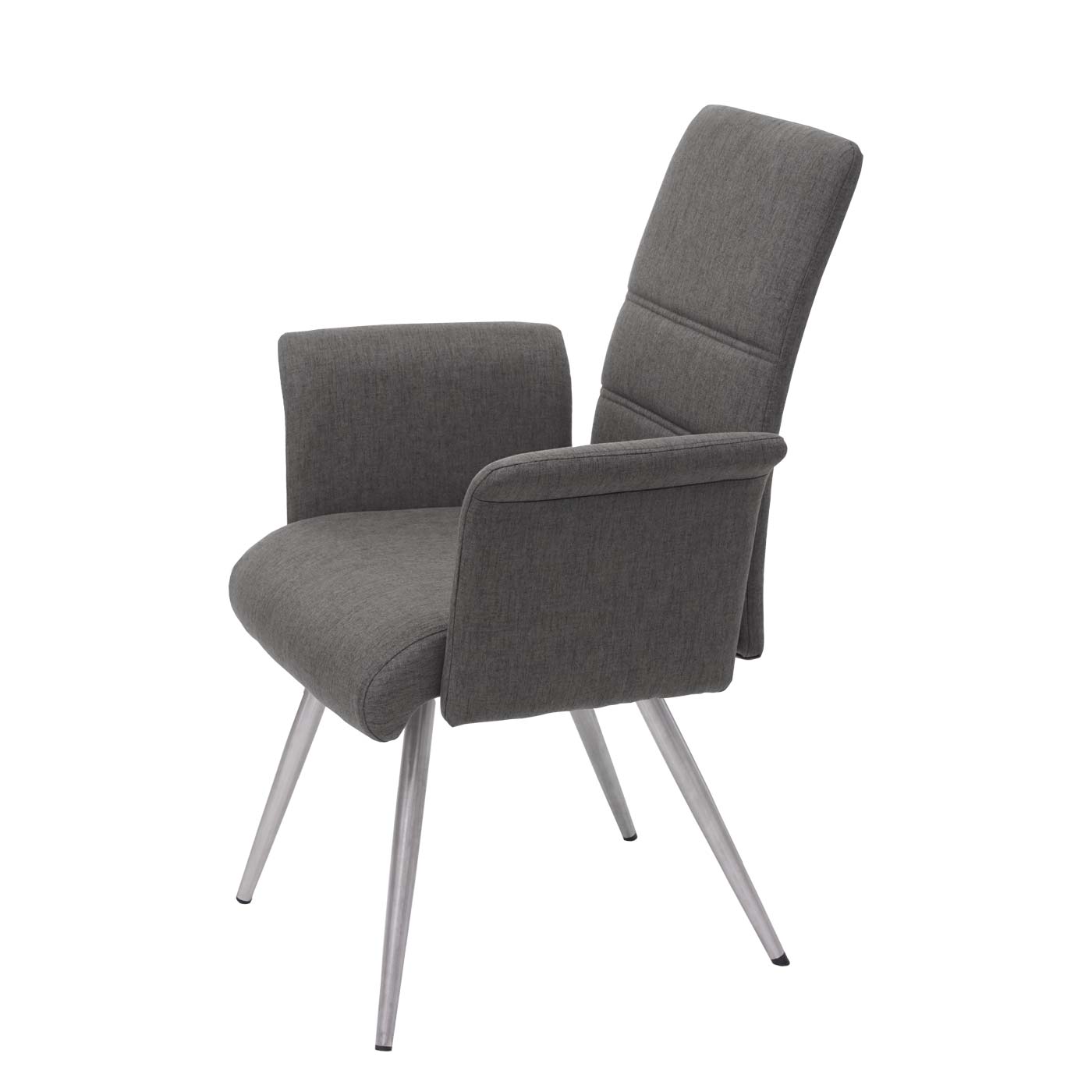 Cosmo Casa - Set van 2 Eetkamerstoelen - Stof & Textiel - Grijsbruin