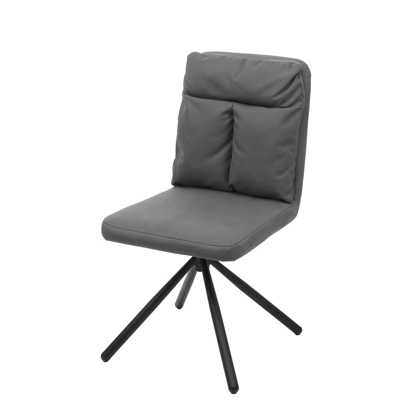 Cosmo Casa - Eetkamerstoel - Draaibaar - Textiel - Grijs