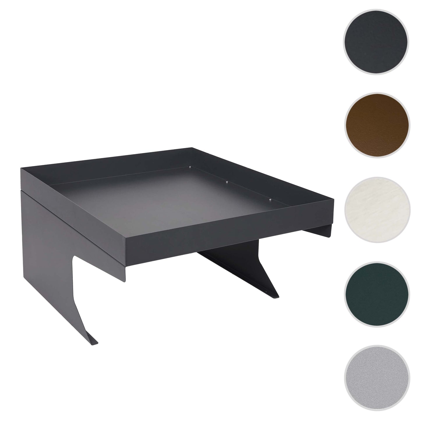 Cosmo Casa - Robotmaaiergarage met plantenbak - Overkapping - Metaal - Antraciet - 37×60×70 cm