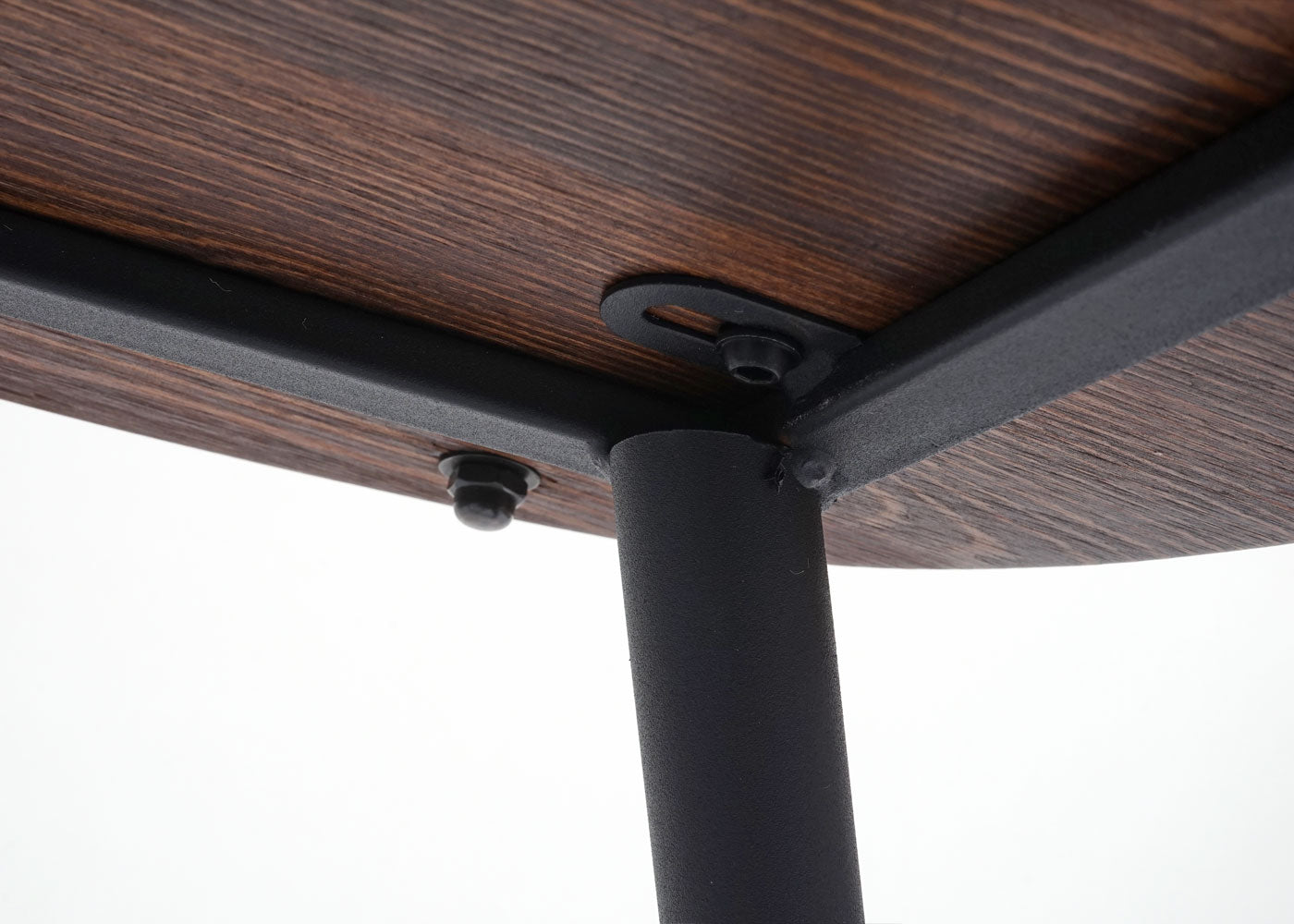 Cosmo Casa - Set van 2 Barkrukken - Retrodesign - Hout & Metaal - Vintage Bruin